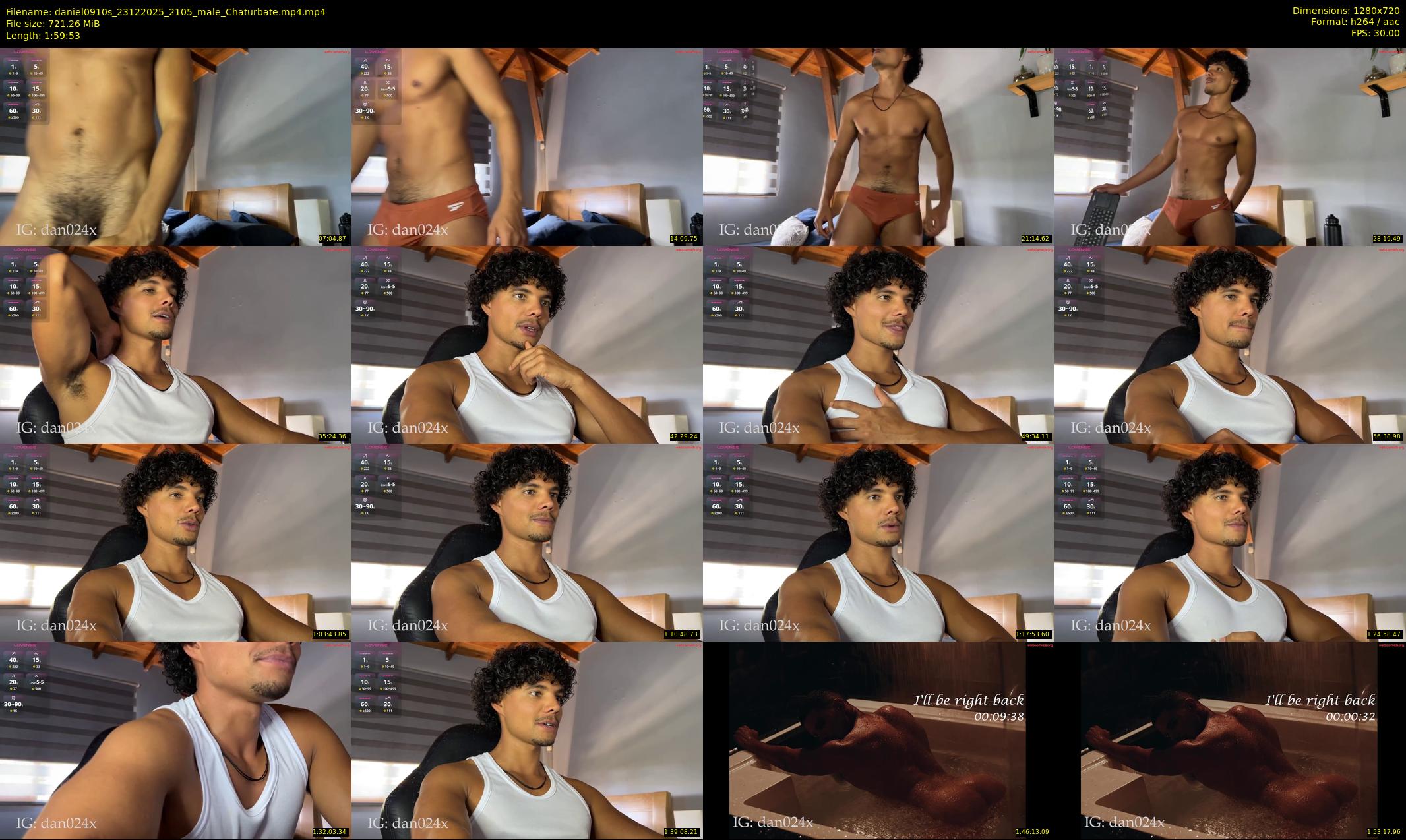 daniel0910s — 120 minute Chaturbate male cam show recording, 720p, Dec 23, 2025