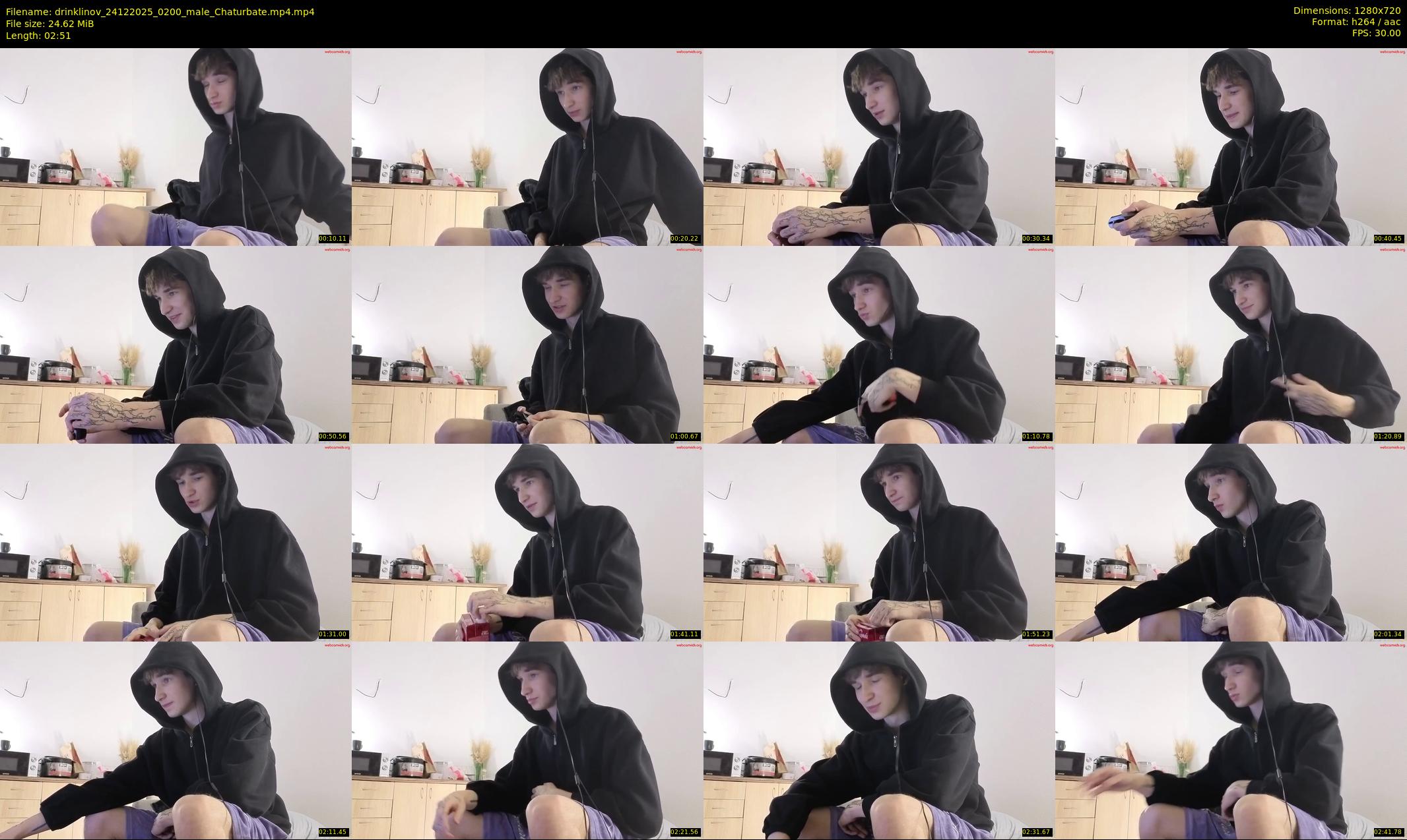 drinklinov — 3 minute Chaturbate male cam show recording, 720p, Dec 24, 2025