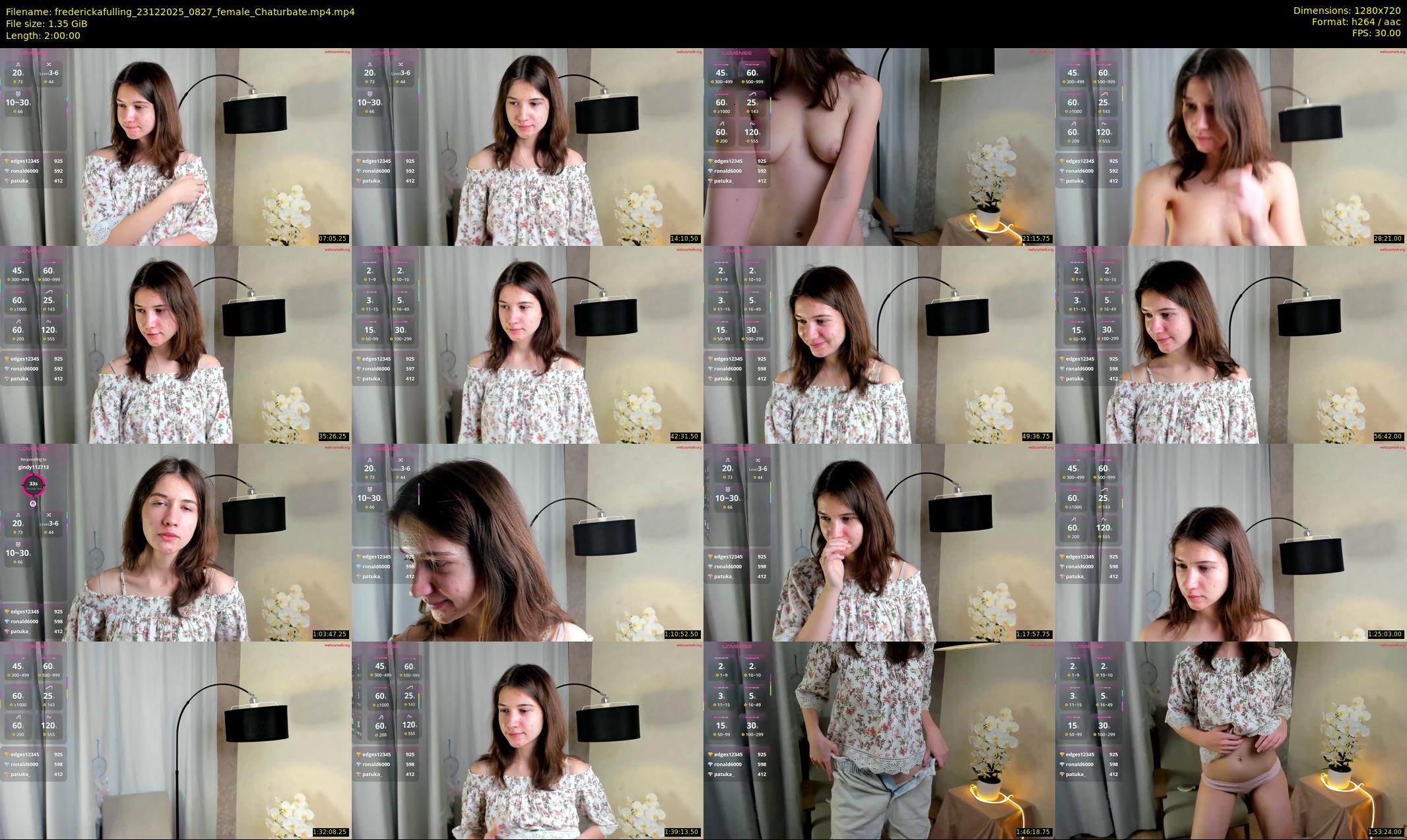 frederickafulling — 120 minute Chaturbate female cam show recording, 720p, Dec 23, 2025