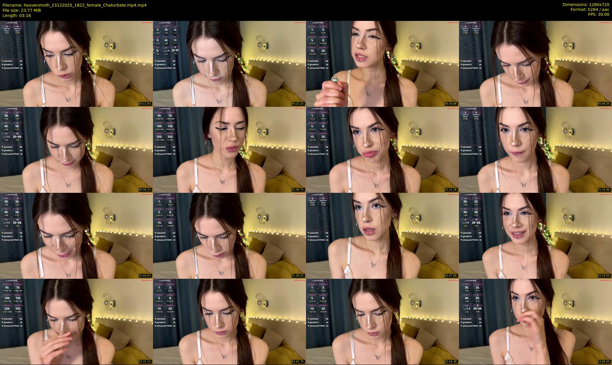 heavenmoth — 4 minute Chaturbate female cam show recording, 720p, Dec 23, 2025