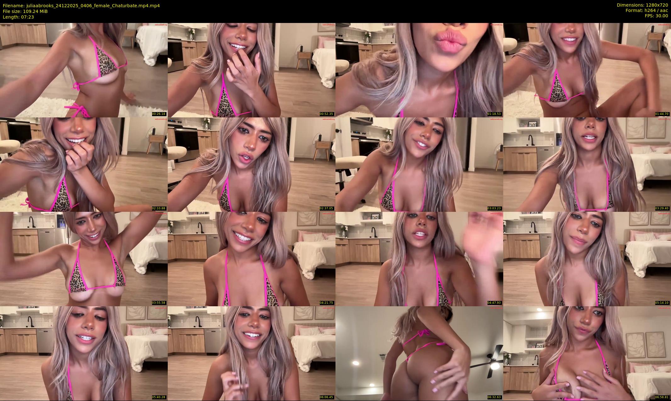 juliaabrooks — 8 minute Chaturbate female cam show recording, 720p, Dec 24, 2025