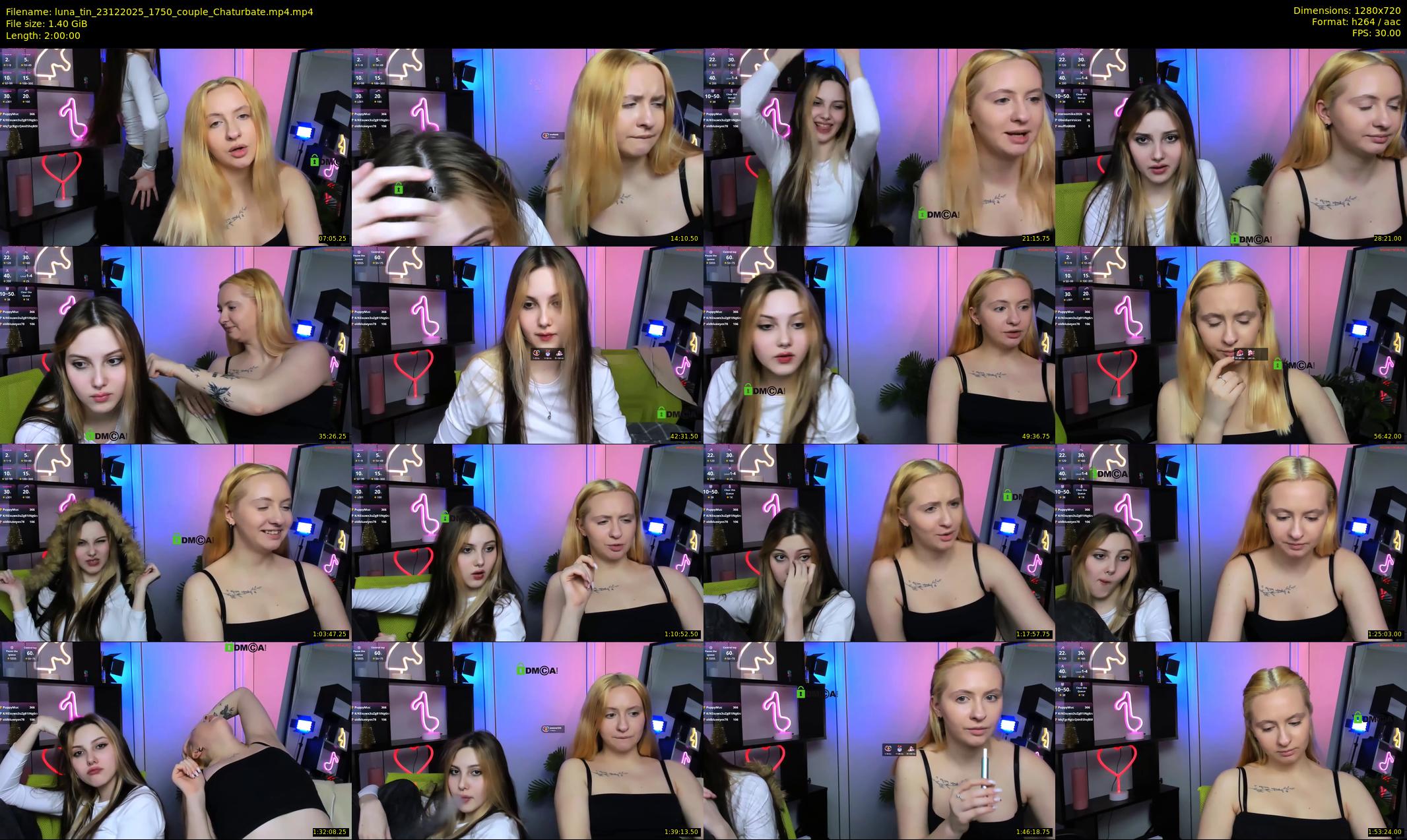 luna_tin — 120 minute Chaturbate couple cam show recording, 720p, Dec 23, 2025