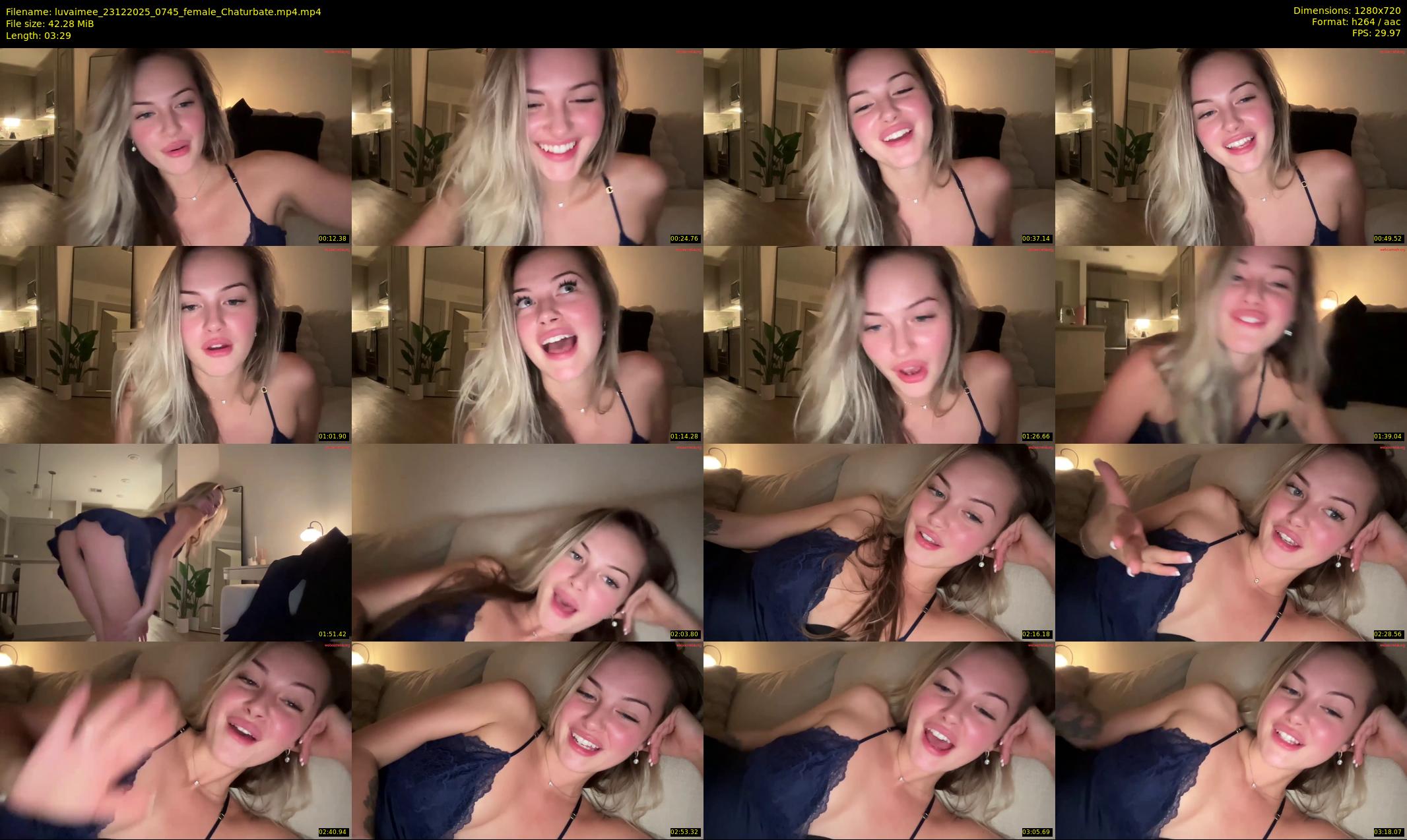 luvaimee — 4 minute Chaturbate female cam show recording, 720p, Dec 23, 2025