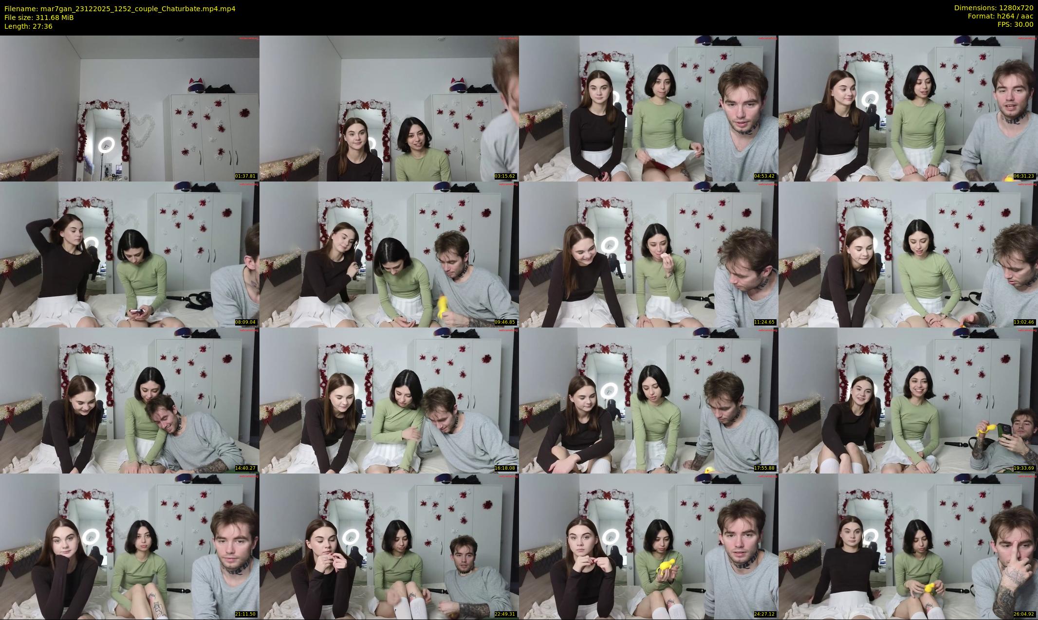 mar7gan — 28 minute Chaturbate couple cam show recording, 720p, Dec 23, 2025