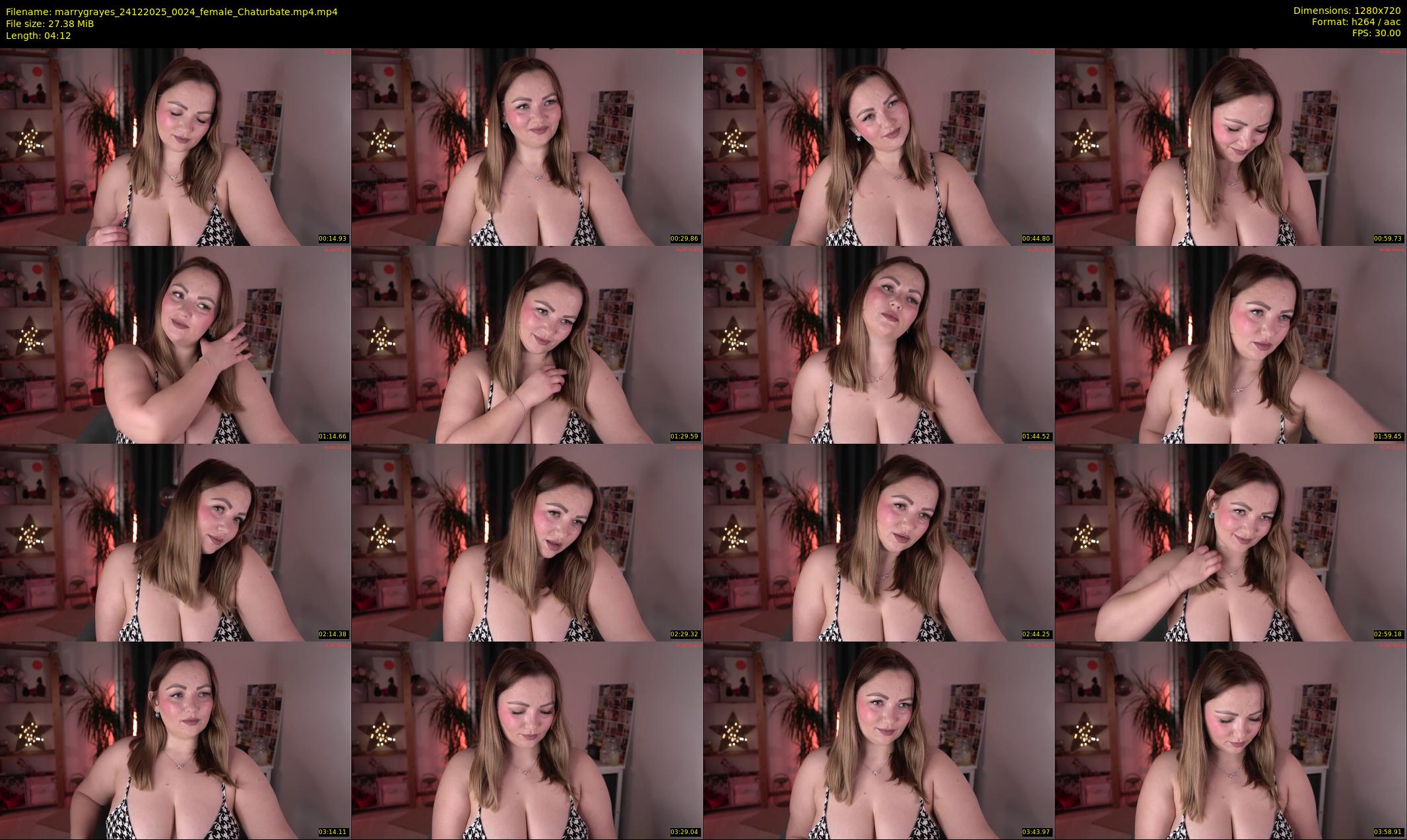 marrygrayes — 5 minute Chaturbate female cam show recording, 720p, Dec 24, 2025