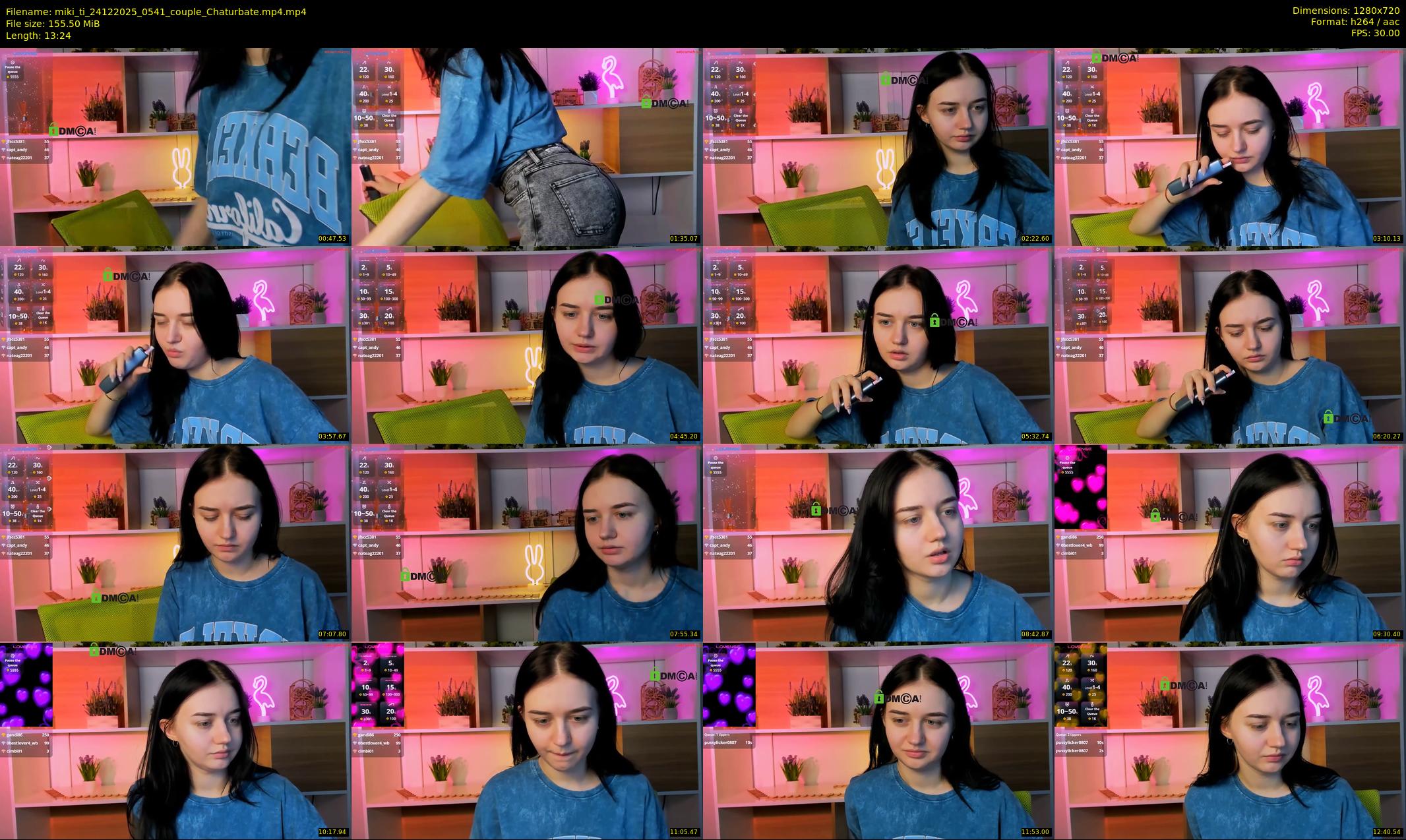 miki_ti — 14 minute Chaturbate female cam show recording, 720p, Dec 24, 2025