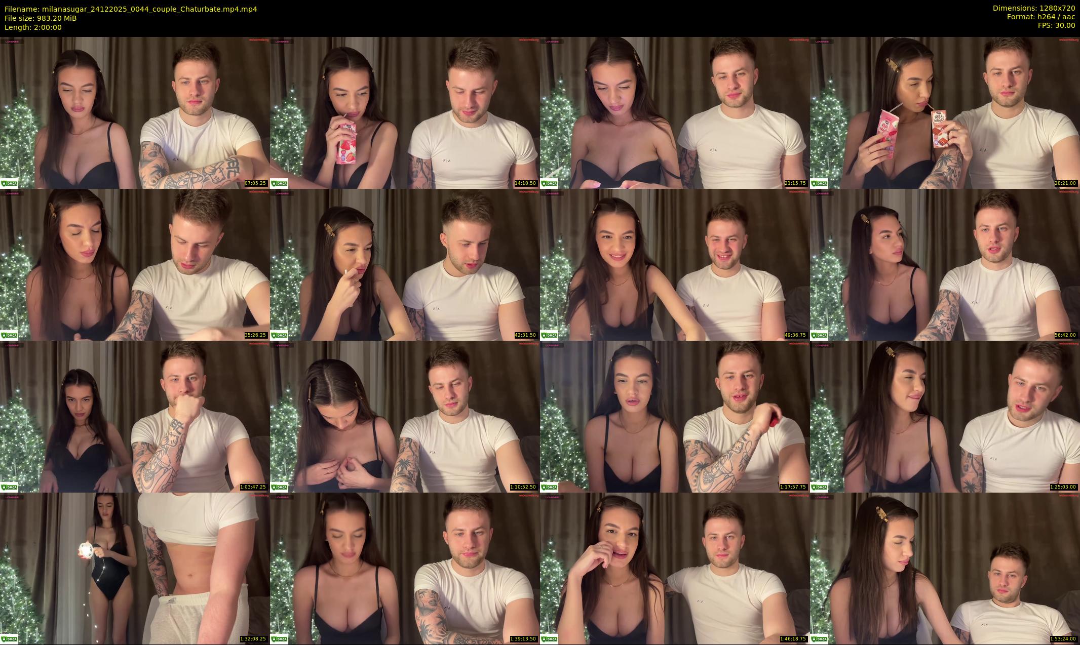 milanasugar — 120 minute Chaturbate couple cam show recording, 720p, Dec 24, 2025