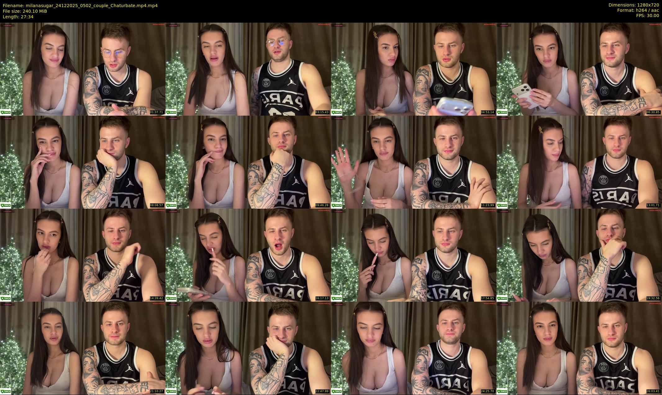 milanasugar — 28 minute Chaturbate couple cam show recording, 720p, Dec 24, 2025