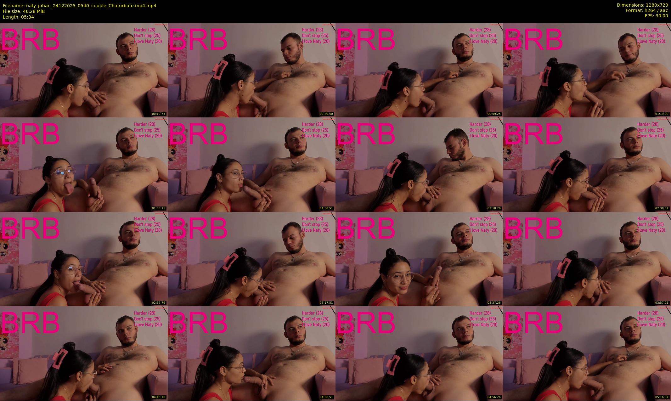 naty_johan — 6 minute Chaturbate couple cam show recording, 720p, Dec 24, 2025