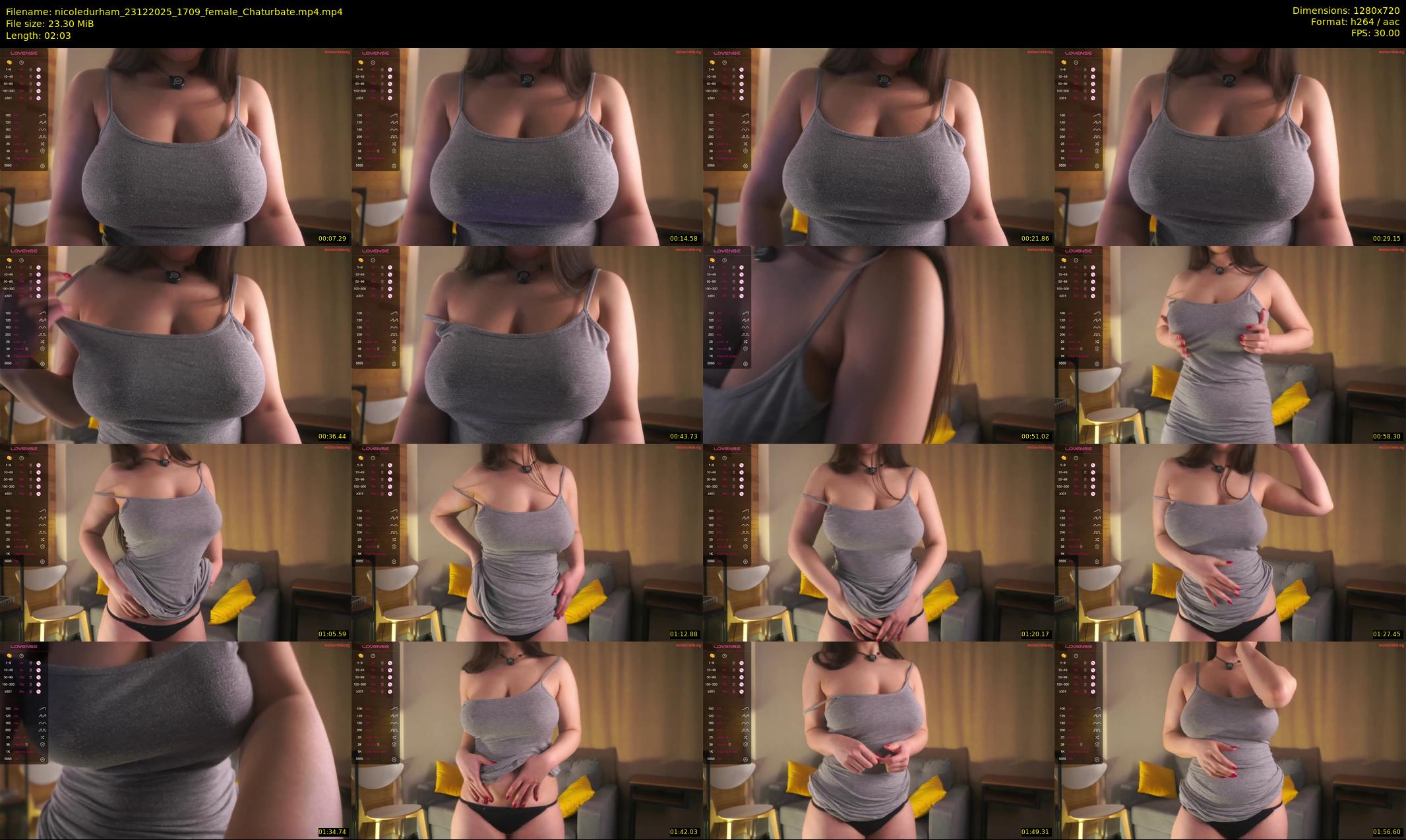 nicoledurham — 3 minute Chaturbate female cam show recording, 720p, Dec 23, 2025