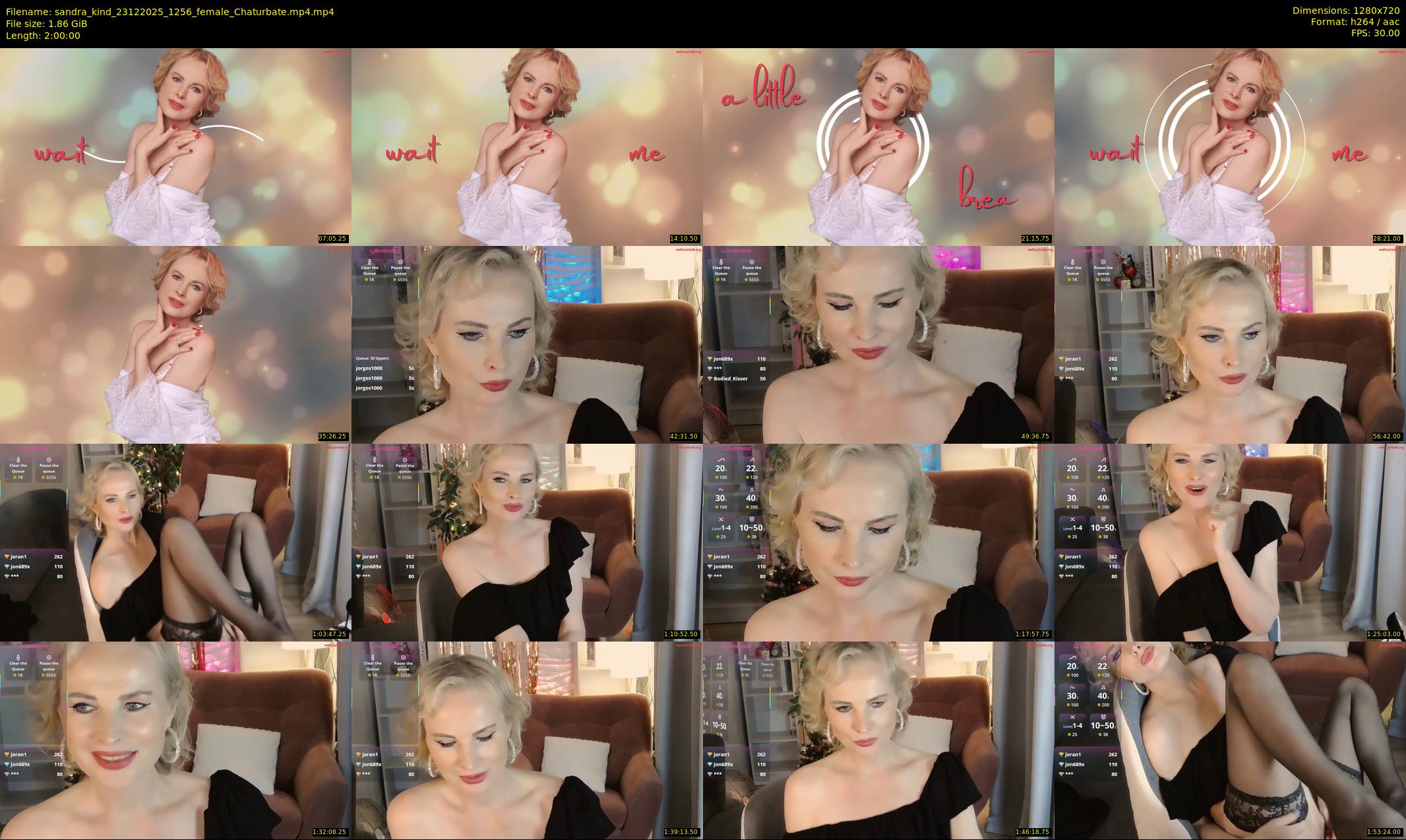 sandra_kind — 120 minute Chaturbate female cam show recording, 720p, Dec 23, 2025