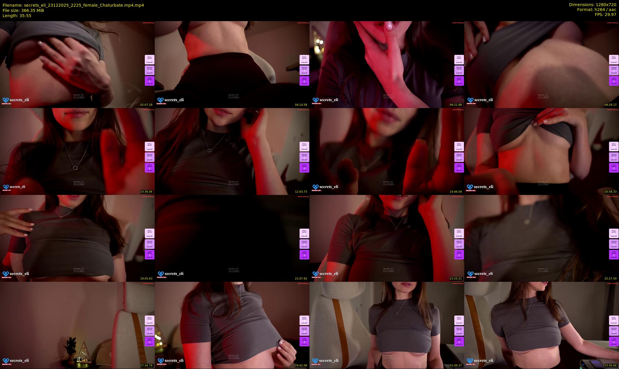 secrets_eli — 36 minute Chaturbate female cam show recording, 720p, Dec 23, 2025