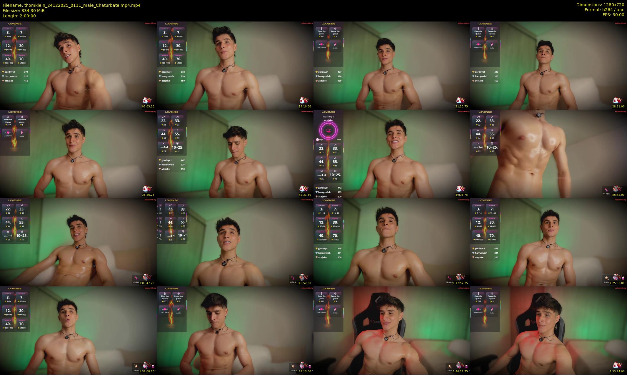 thomklein — 120 minute Chaturbate male cam show recording, 720p, Dec 24, 2025