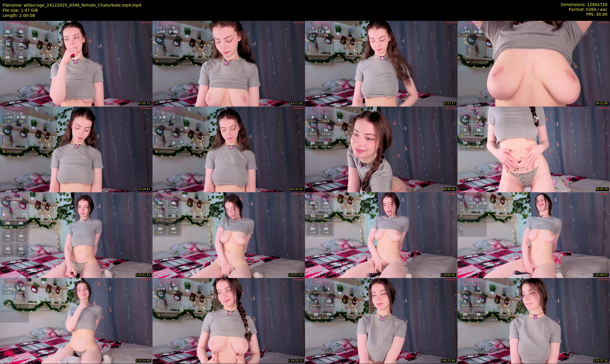 willacrago — 121 minute Chaturbate female cam show recording, 720p, Dec 24, 2025