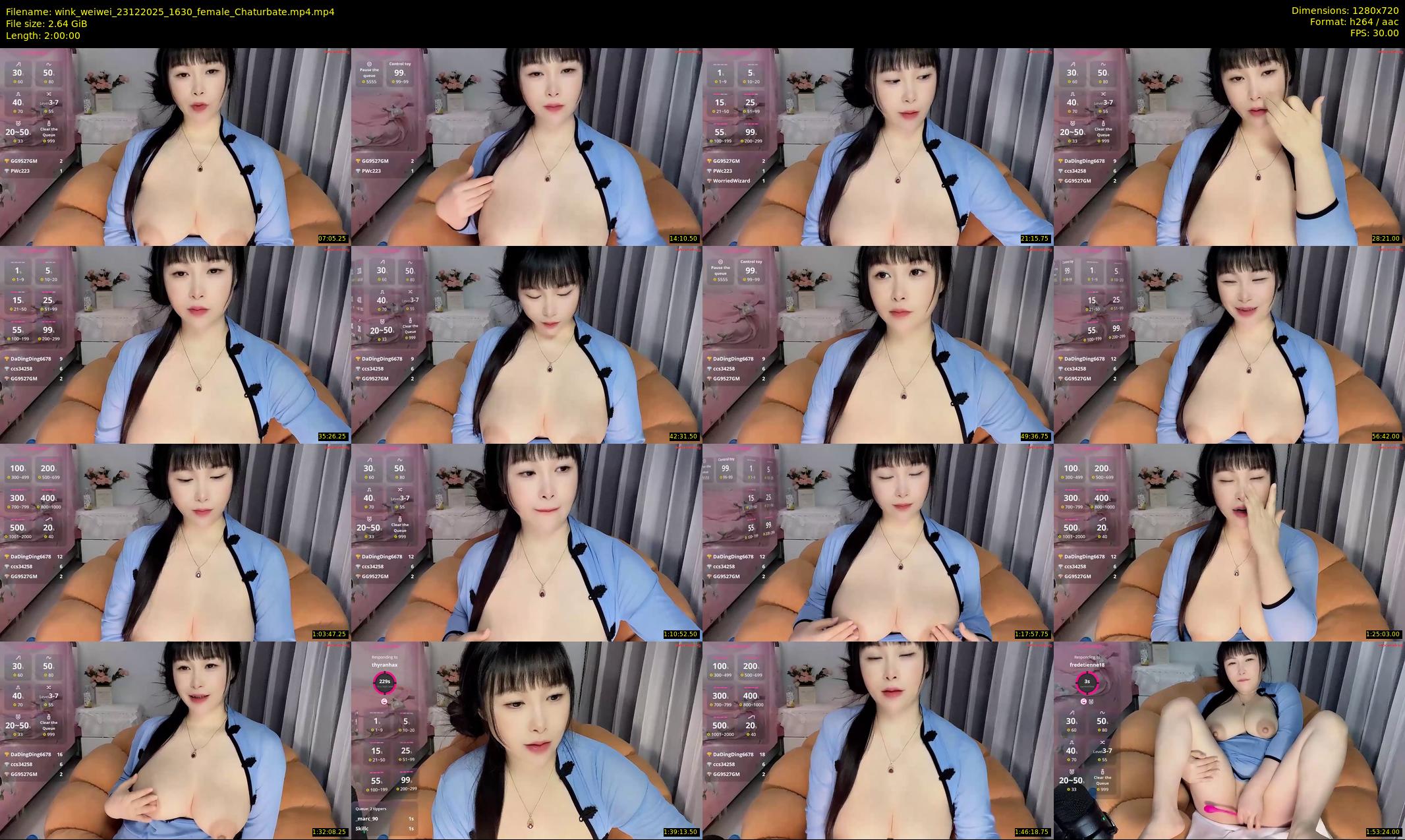 wink_weiwei — 120 minute Chaturbate female cam show recording, 720p, Dec 23, 2025