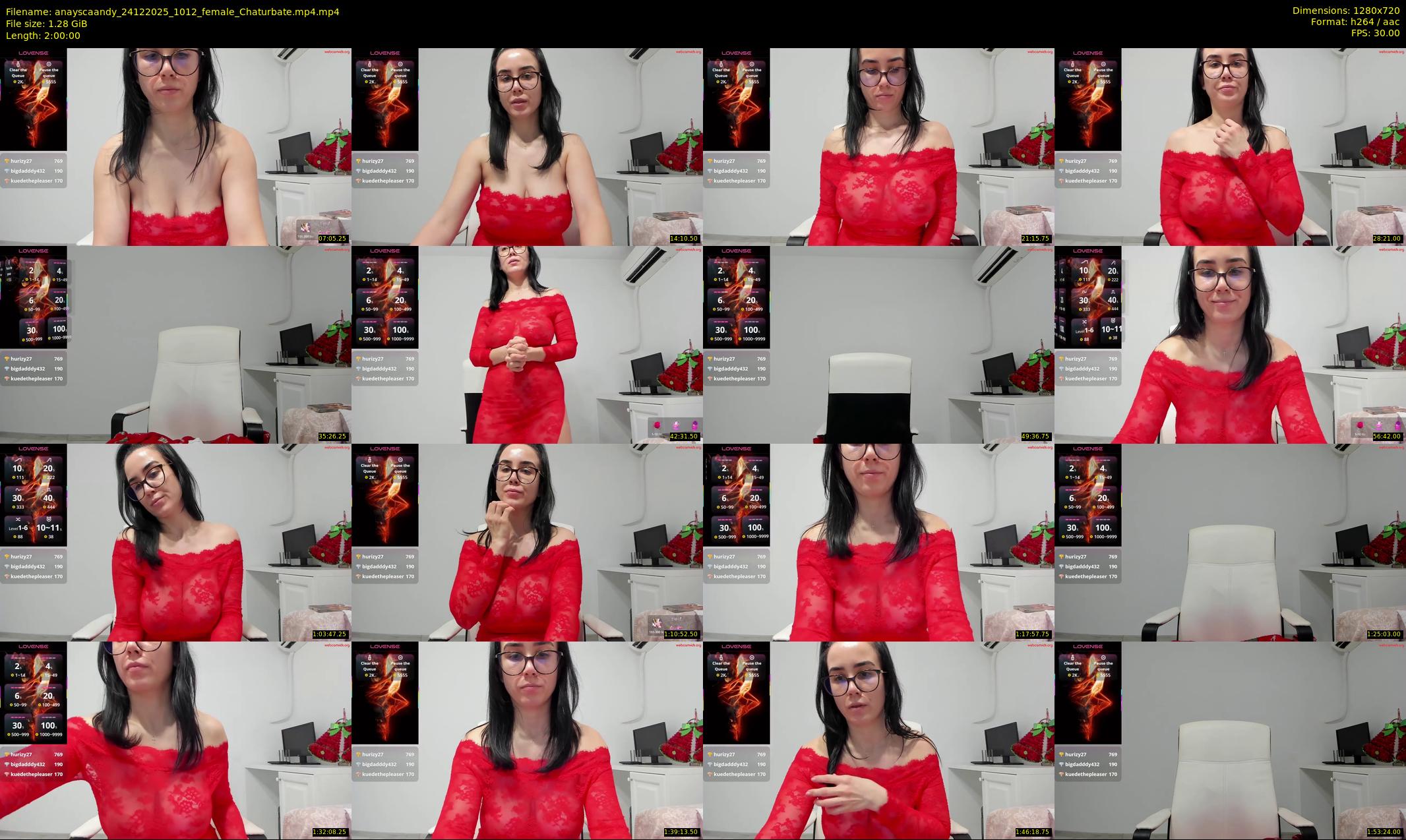 anayscaandy — 120 minute Chaturbate female cam show recording, 720p, Dec 24, 2025