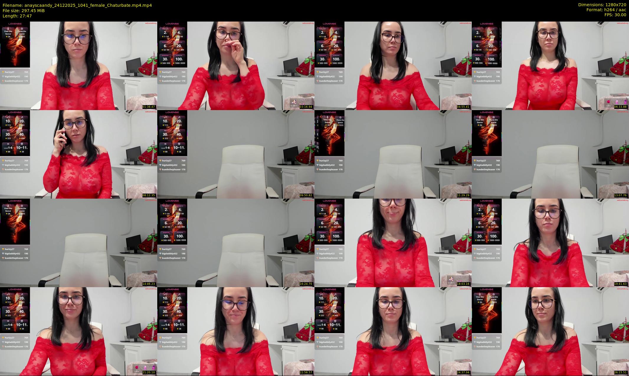 anayscaandy — 28 minute Chaturbate female cam show recording, 720p, Dec 24, 2025