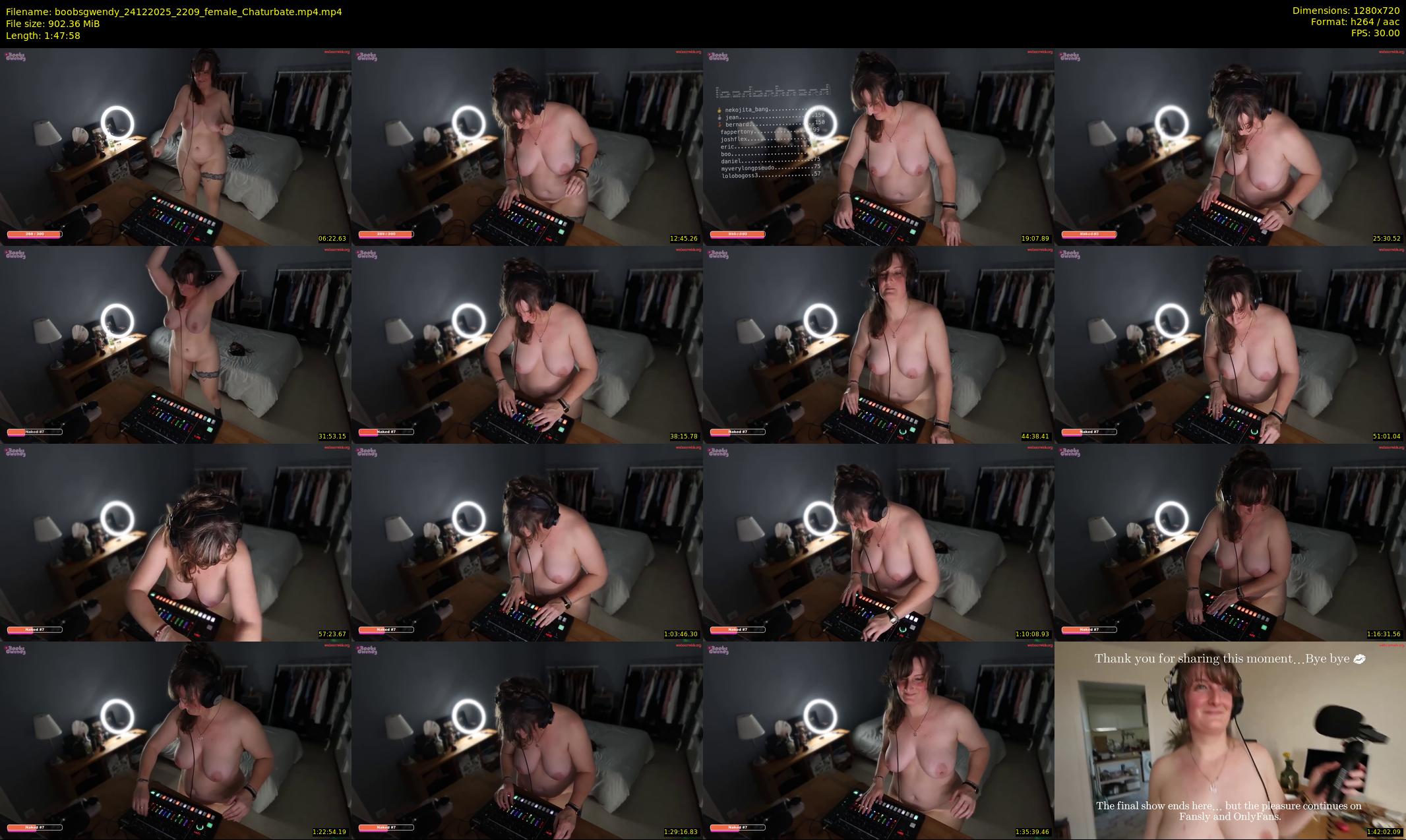 boobsgwendy — 108 minute Chaturbate female cam show recording, 720p, Dec 24, 2025