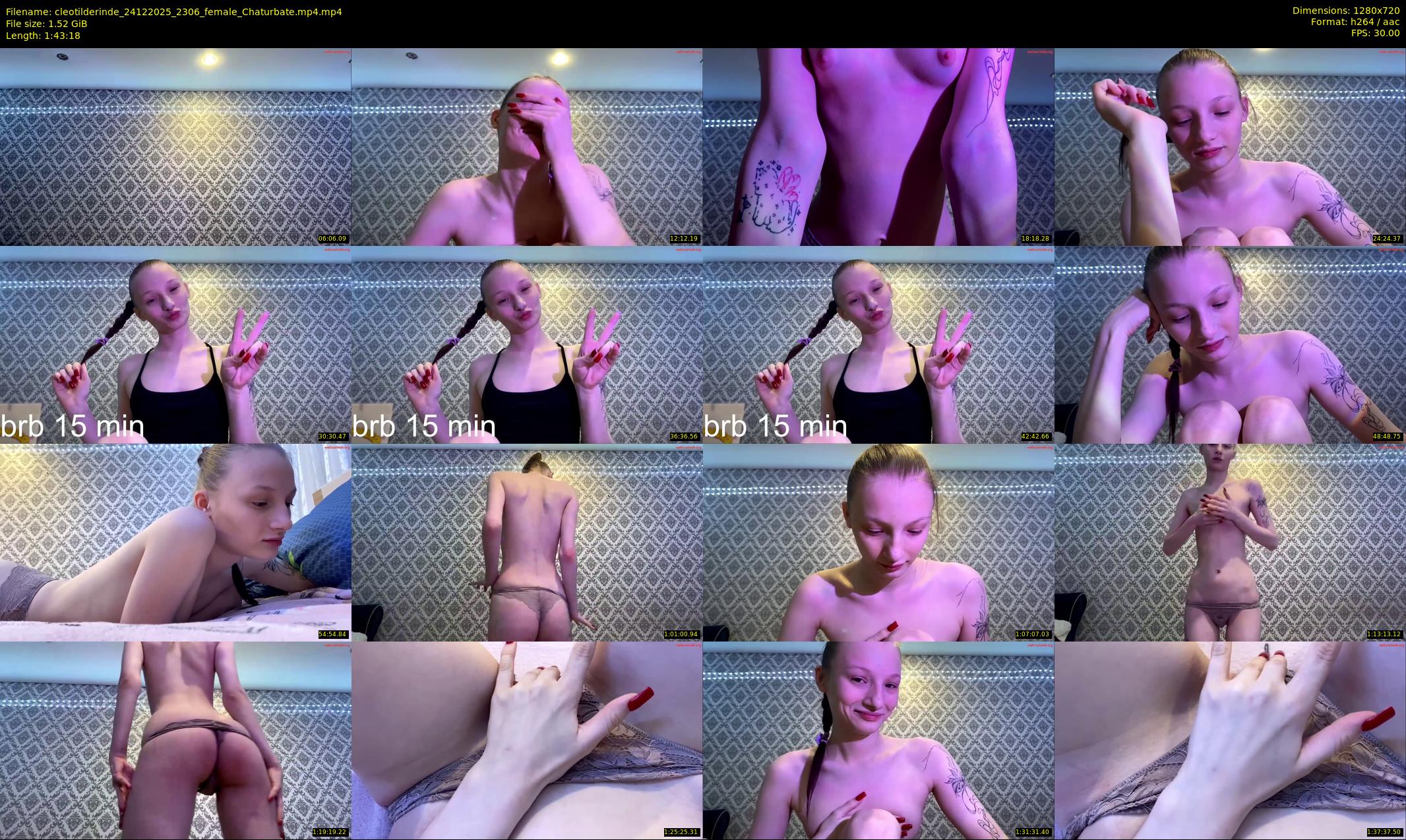 cleotilderinde — 104 minute Chaturbate female cam show recording, 720p, Dec 24, 2025