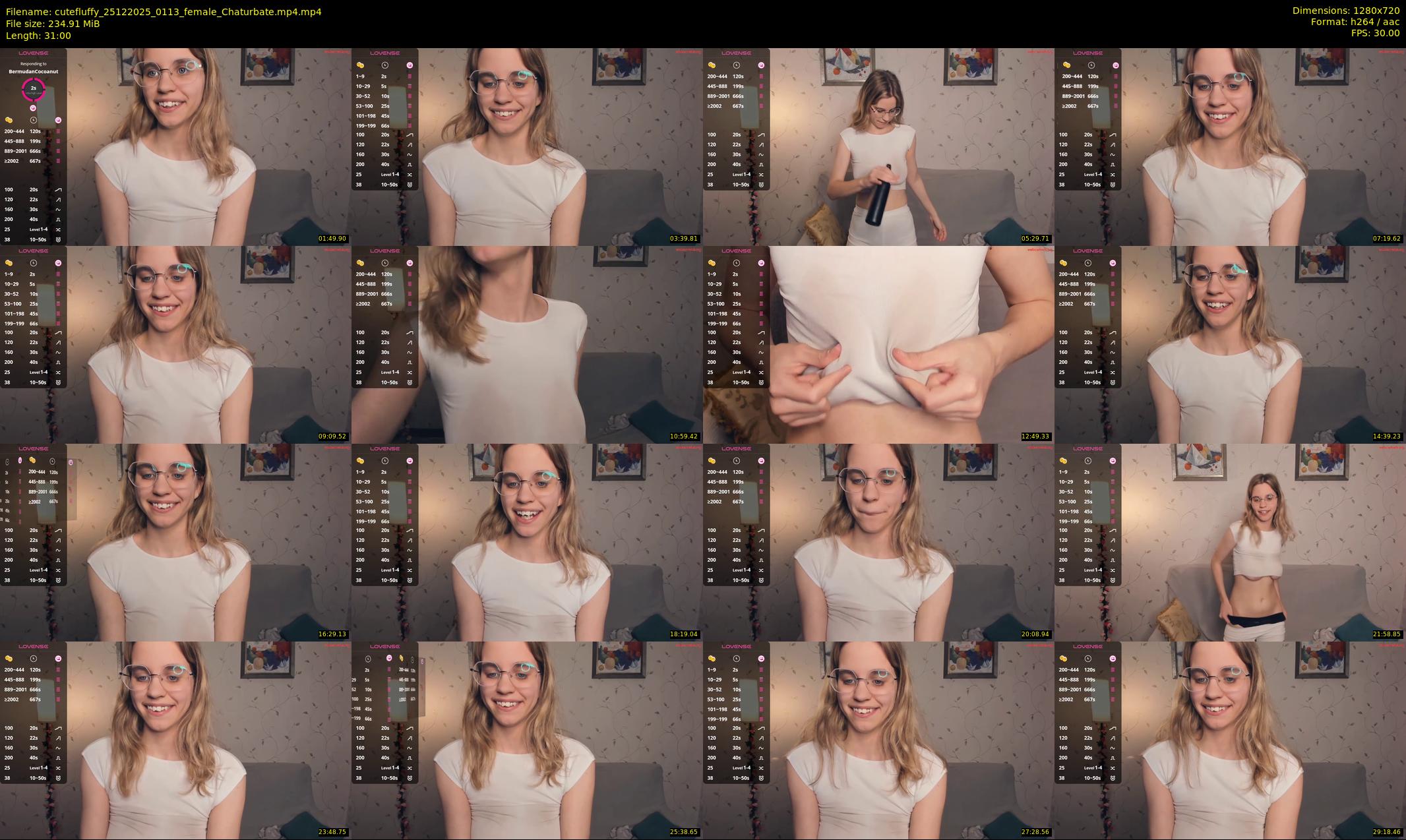 cutefluffy — 31 minute Chaturbate female cam show recording, 720p, Dec 25, 2025