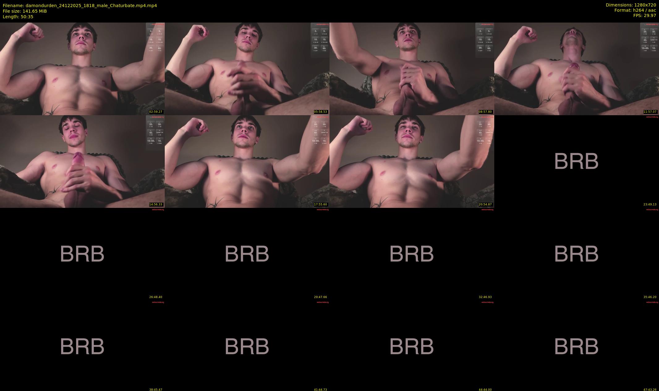 damondurden — 51 minute Chaturbate male cam show recording, 720p, Dec 24, 2025