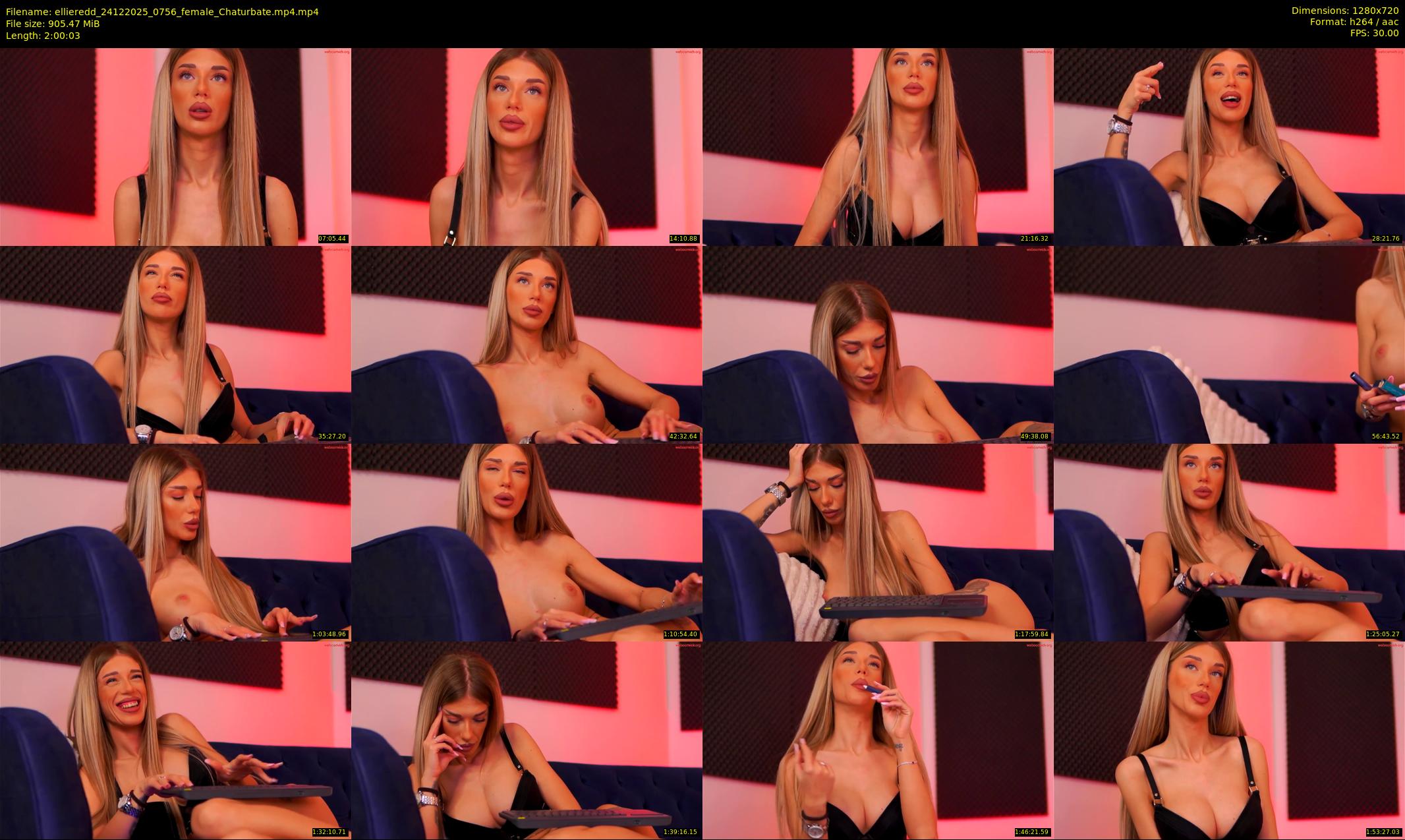 ellieredd — 121 minute Chaturbate female cam show recording, 720p, Dec 24, 2025
