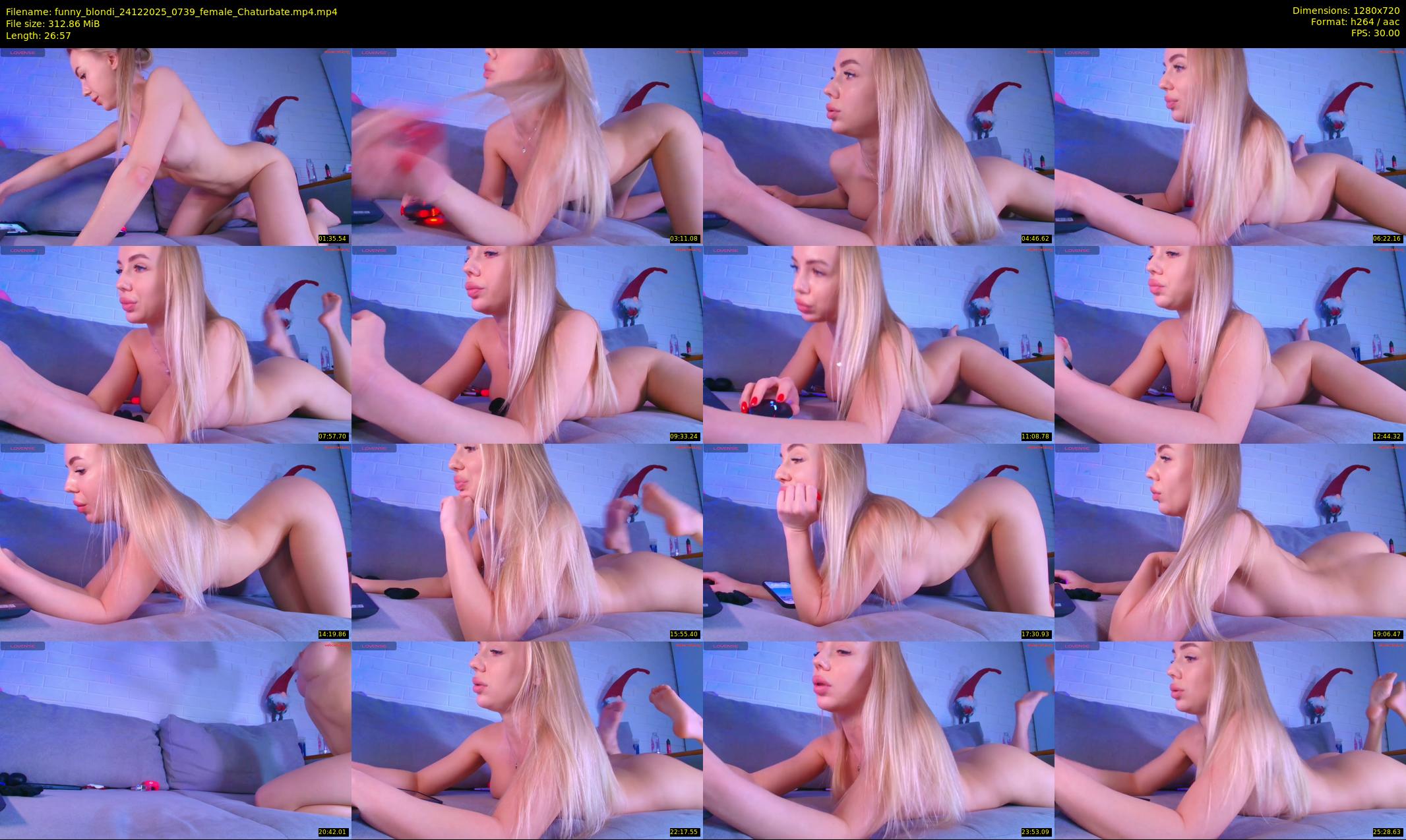 funny_blondi — 27 minute Chaturbate female cam show recording, 720p, Dec 24, 2025
