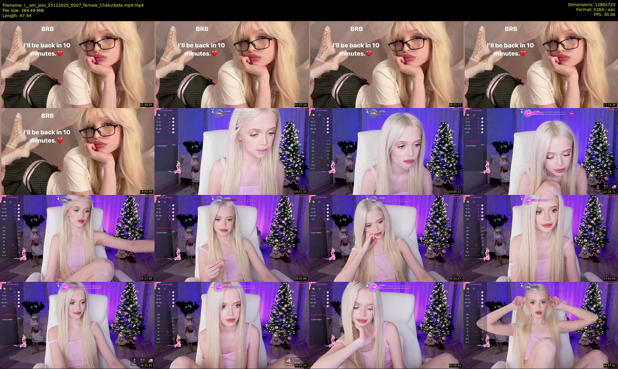 i__am_joss — 48 minute Chaturbate female cam show recording, 720p, Dec 25, 2025
