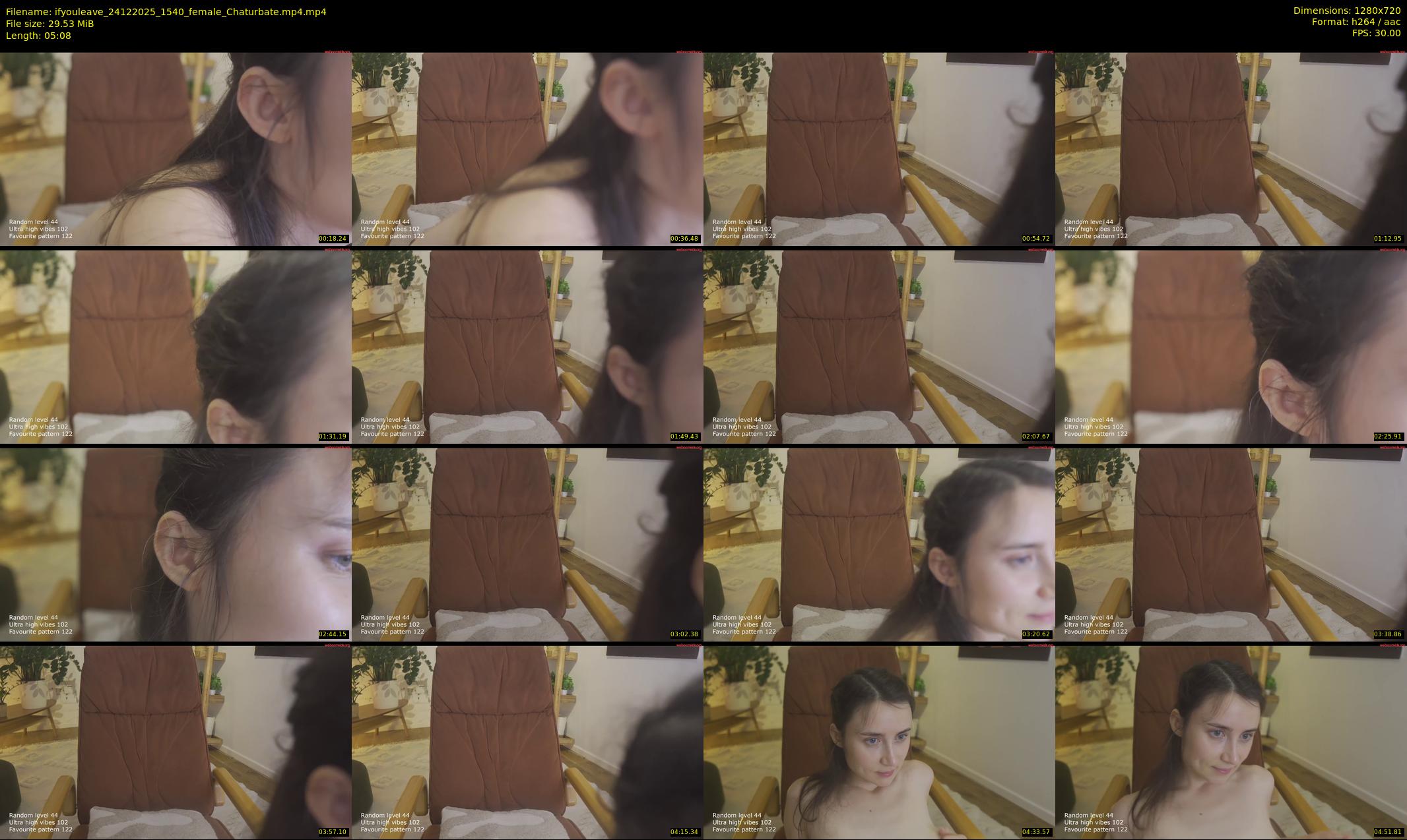 ifyouleave — 6 minute Chaturbate female cam show recording, 720p, Dec 24, 2025