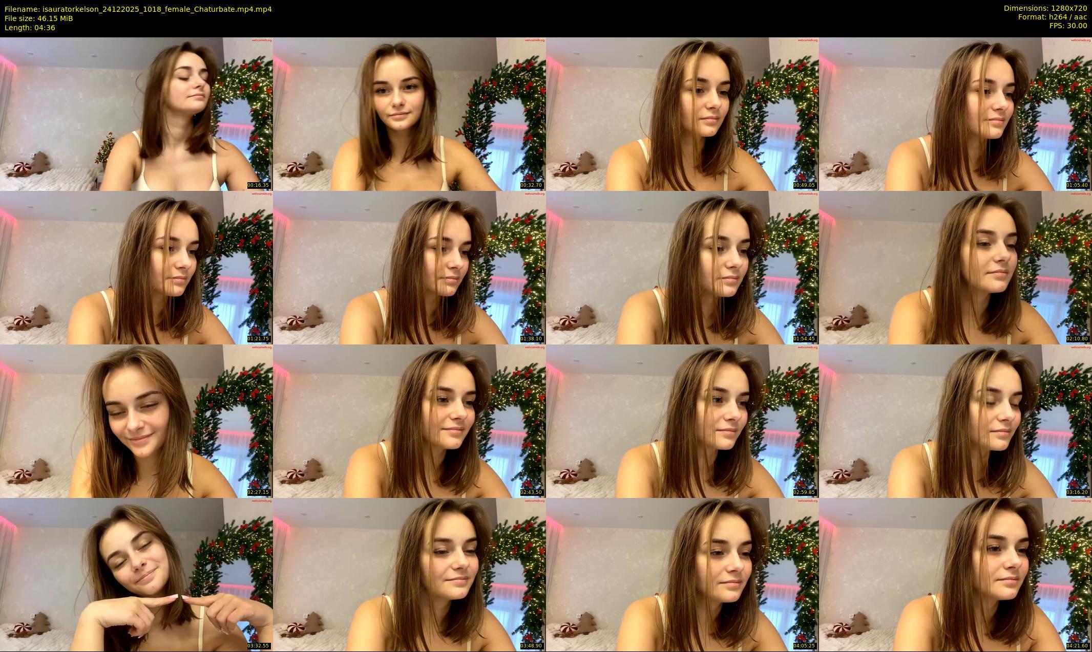 isauratorkelson — 5 minute Chaturbate female cam show recording, 720p, Dec 24, 2025
