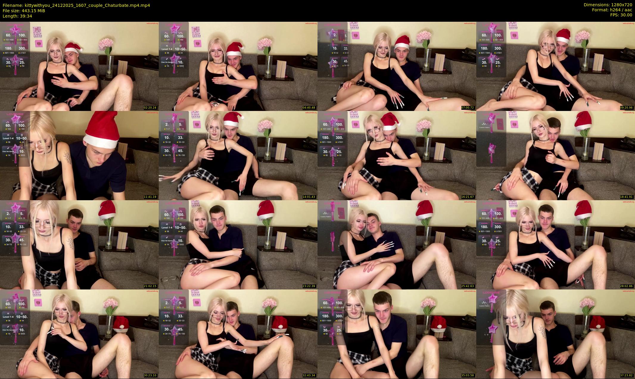 kittywithyou — 40 minute Chaturbate couple cam show recording, 720p, Dec 24, 2025
