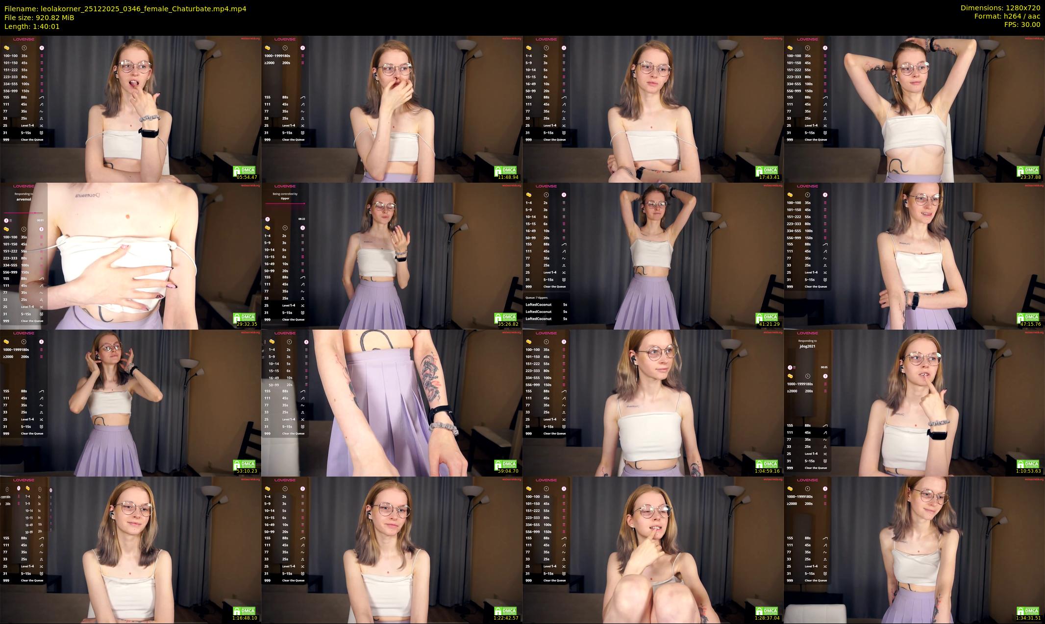 leolakorner — 101 minute Chaturbate female cam show recording, 720p, Dec 25, 2025