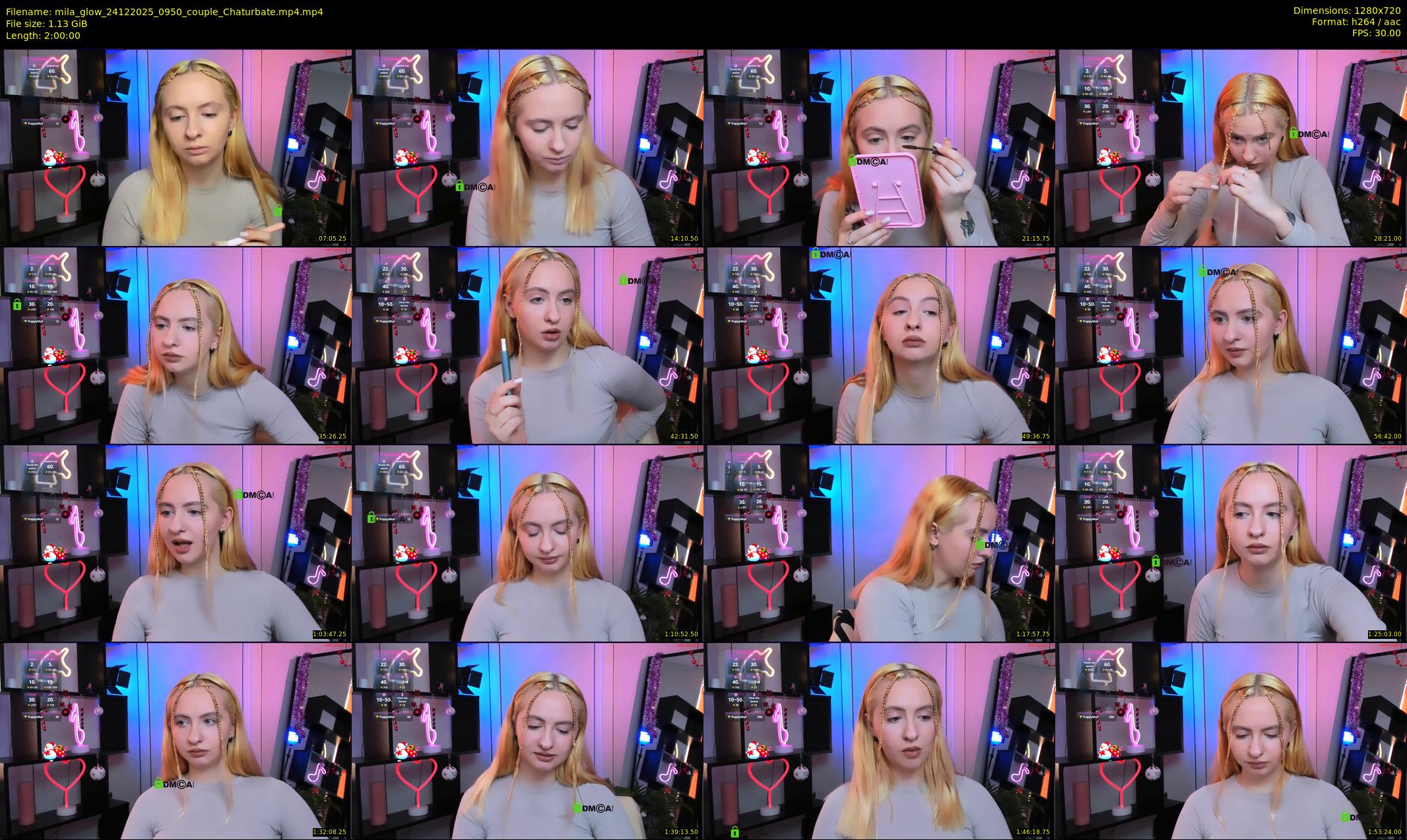mila_glow — 120 minute Chaturbate female cam show recording, 720p, Dec 24, 2025
