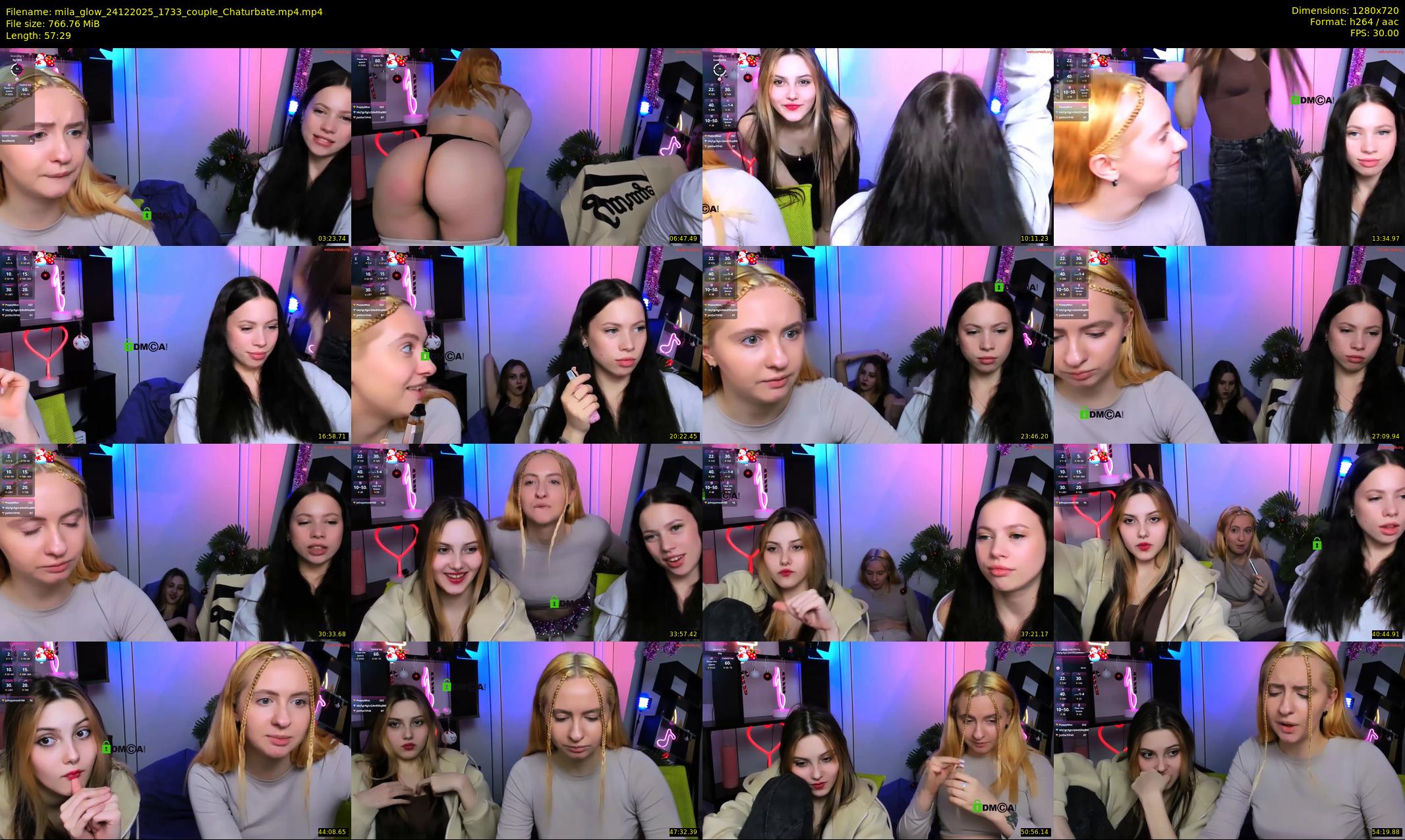 mila_glow — 58 minute Chaturbate female cam show recording, 720p, Dec 24, 2025
