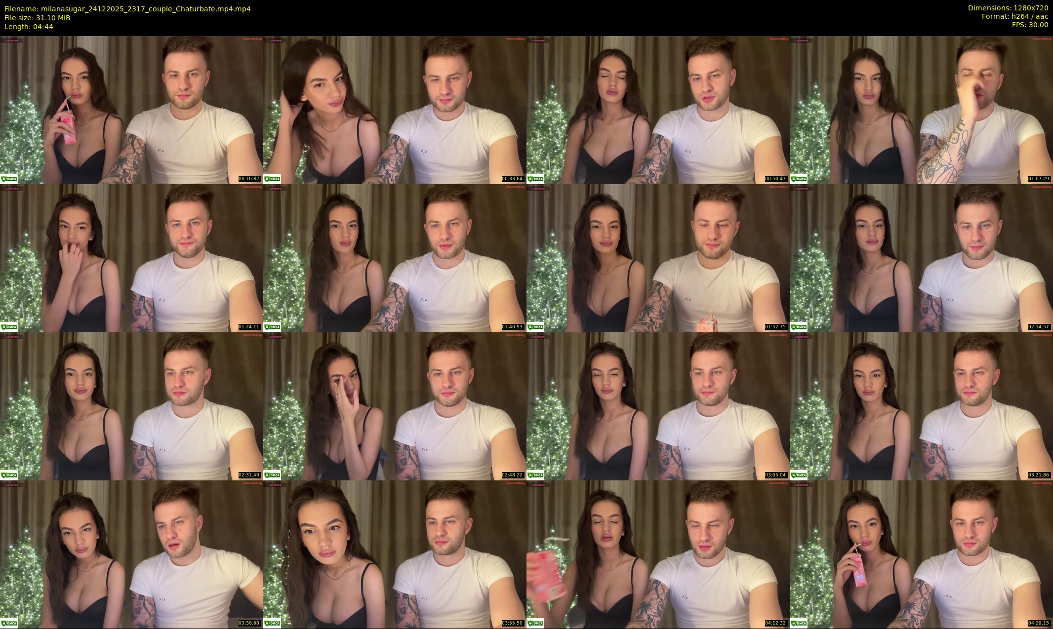milanasugar — 5 minute Chaturbate couple cam show recording, 720p, Dec 24, 2025