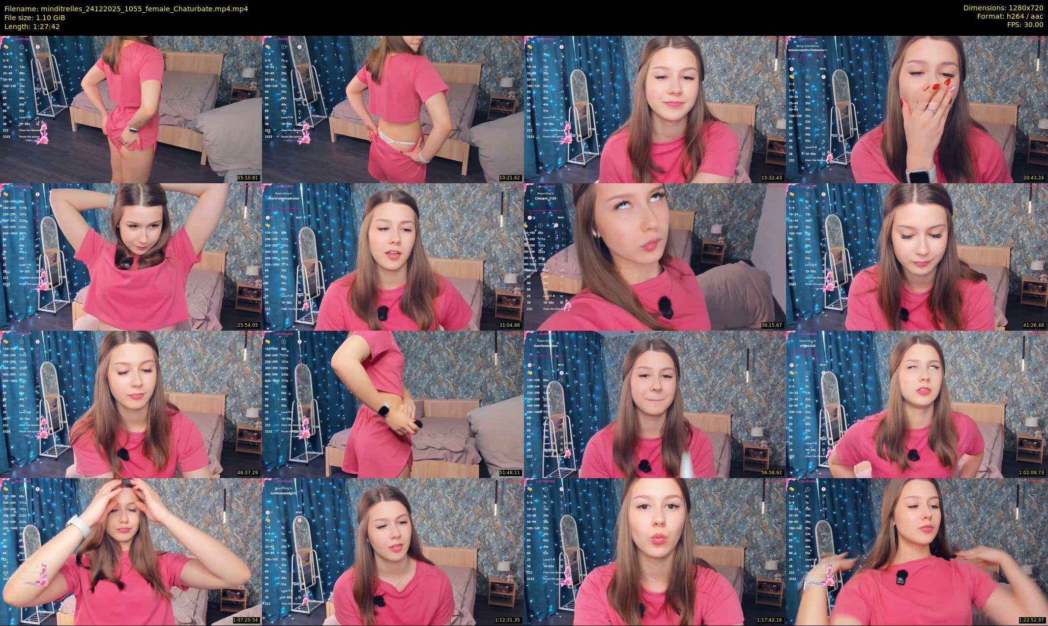 minditrelles — 88 minute Chaturbate female cam show recording, 720p, Dec 24, 2025