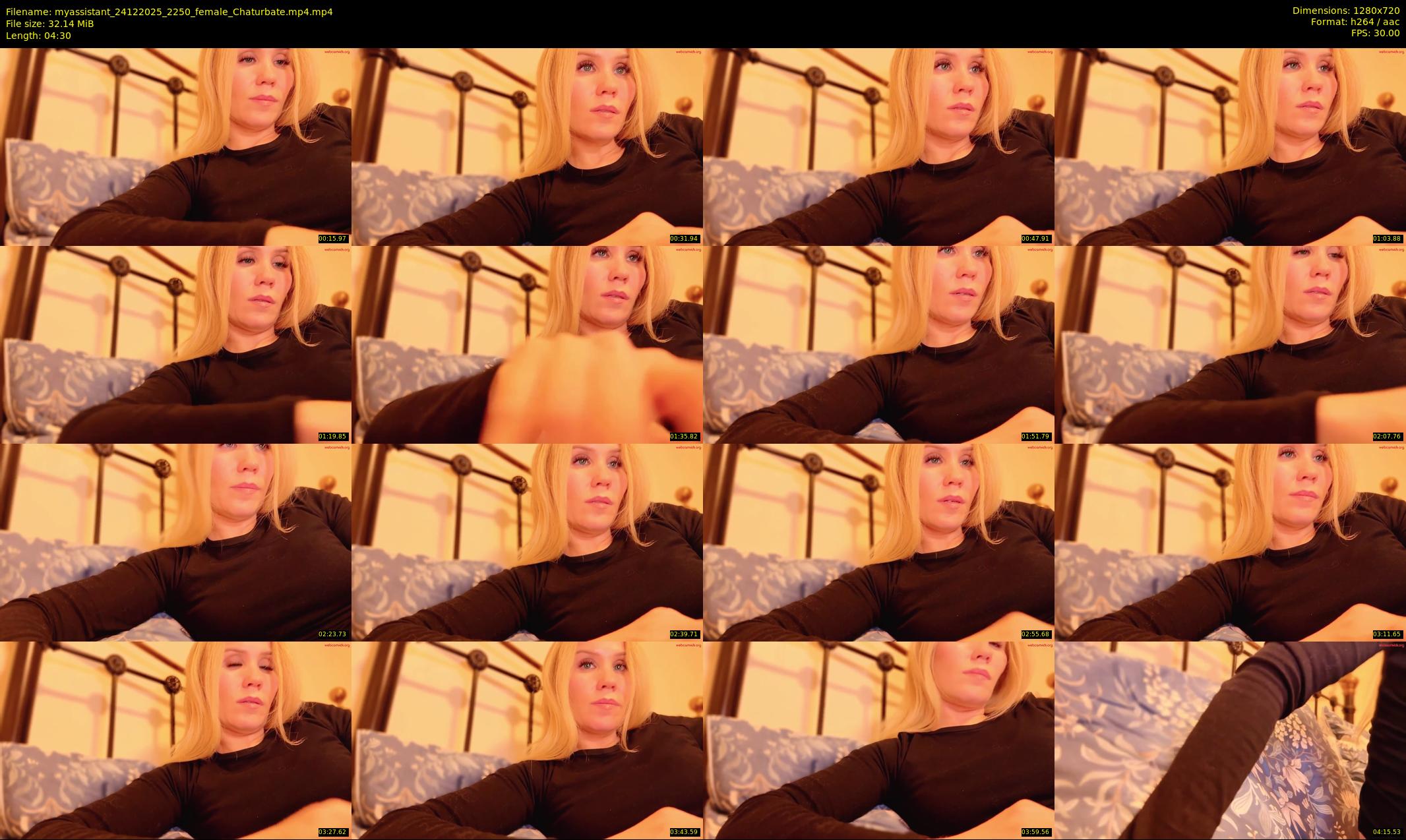 myassistant — 5 minute Chaturbate female cam show recording, 720p, Dec 24, 2025