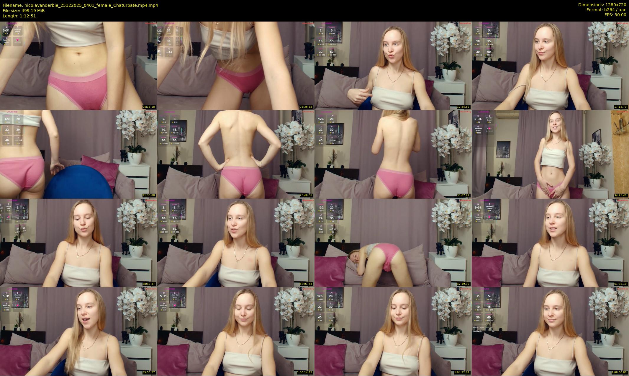 nicolavanderbie — 73 minute Chaturbate female cam show recording, 720p, Dec 25, 2025