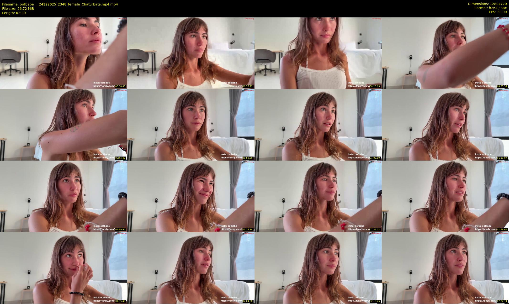oofbabe__ — 3 minute Chaturbate female cam show recording, 720p, Dec 24, 2025