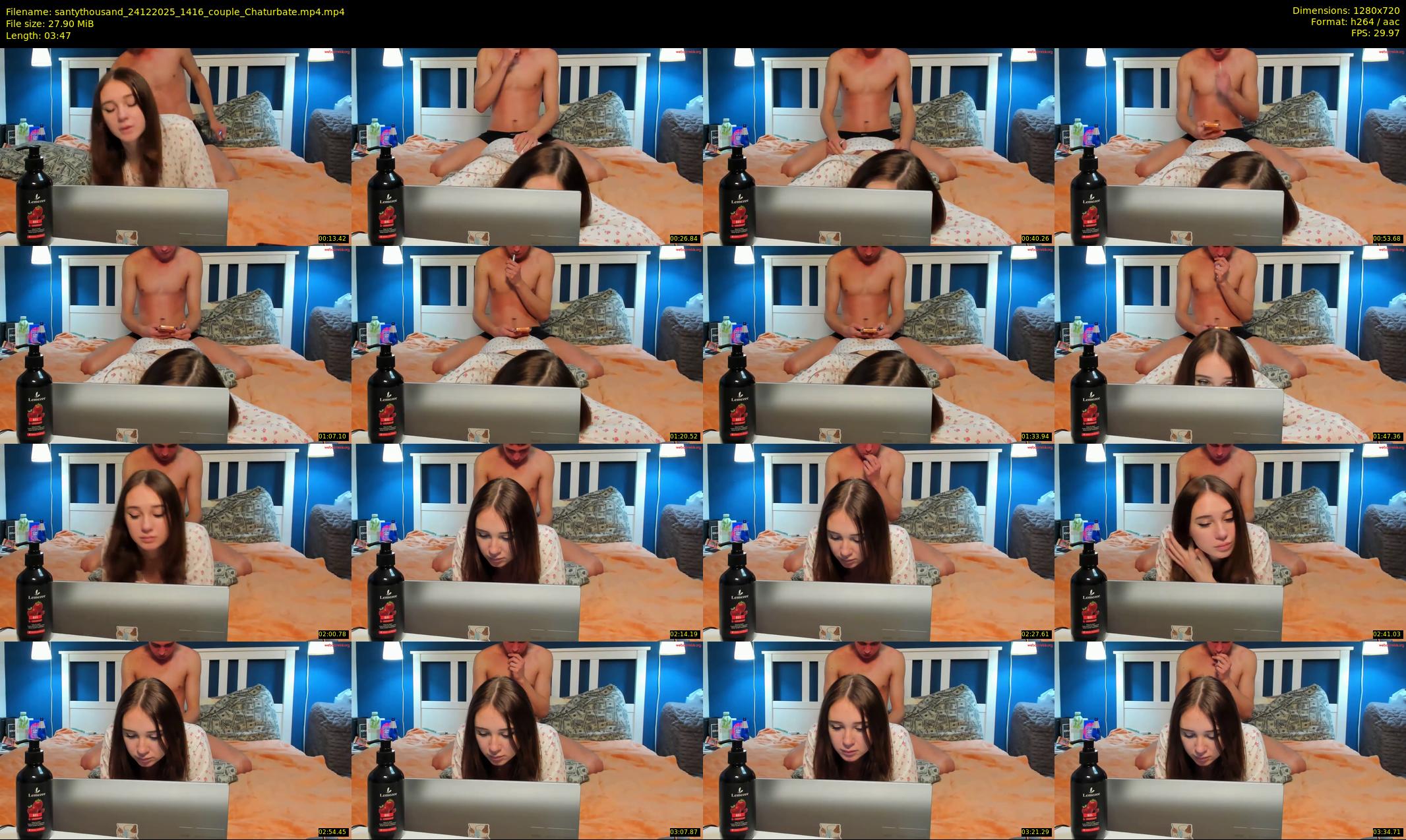 santythousand — 4 minute Chaturbate couple cam show recording, 720p, Dec 24, 2025