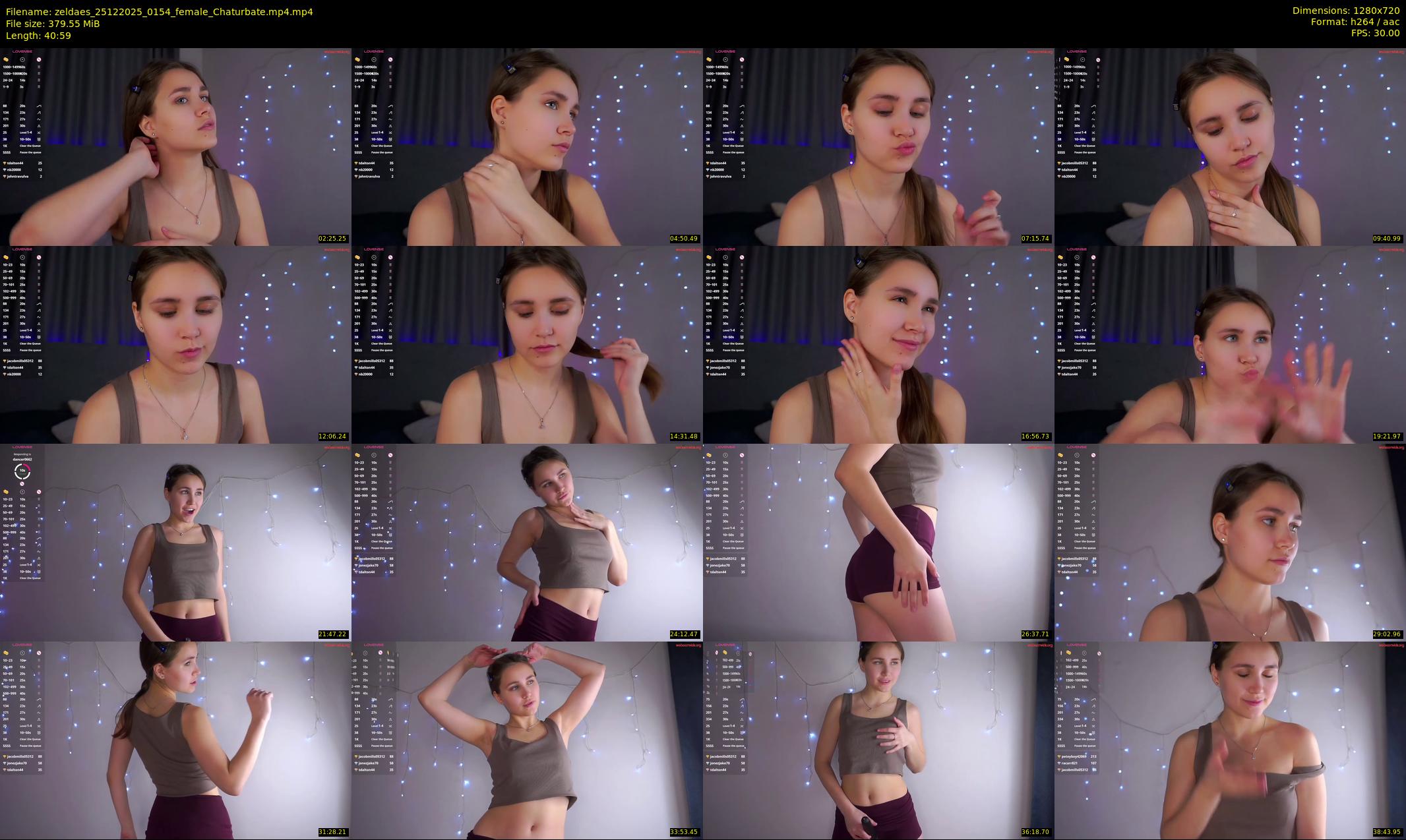 zeldaes — 41 minute Chaturbate female cam show recording, 720p, Dec 25, 2025