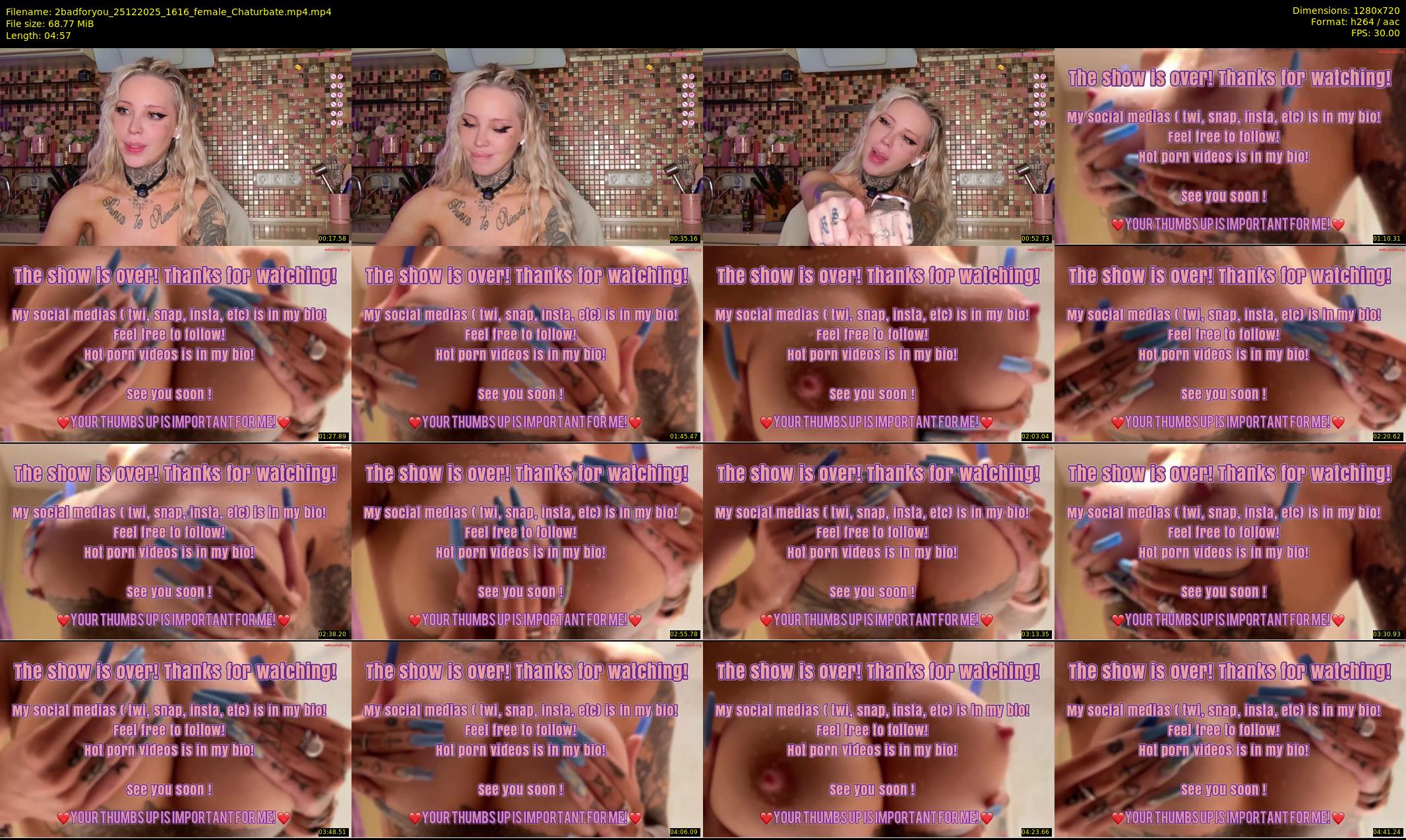 2badforyou — 5 minute Chaturbate couple cam show recording, 720p, Dec 25, 2025
