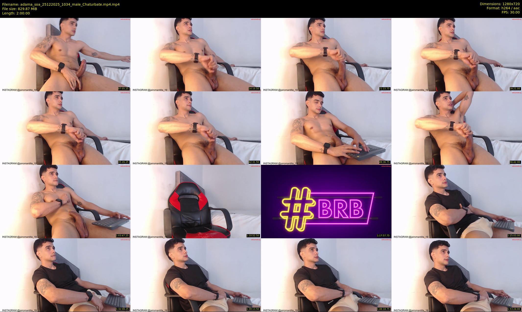 adama_soa — 120 minute Chaturbate male cam show recording, 720p, Dec 25, 2025