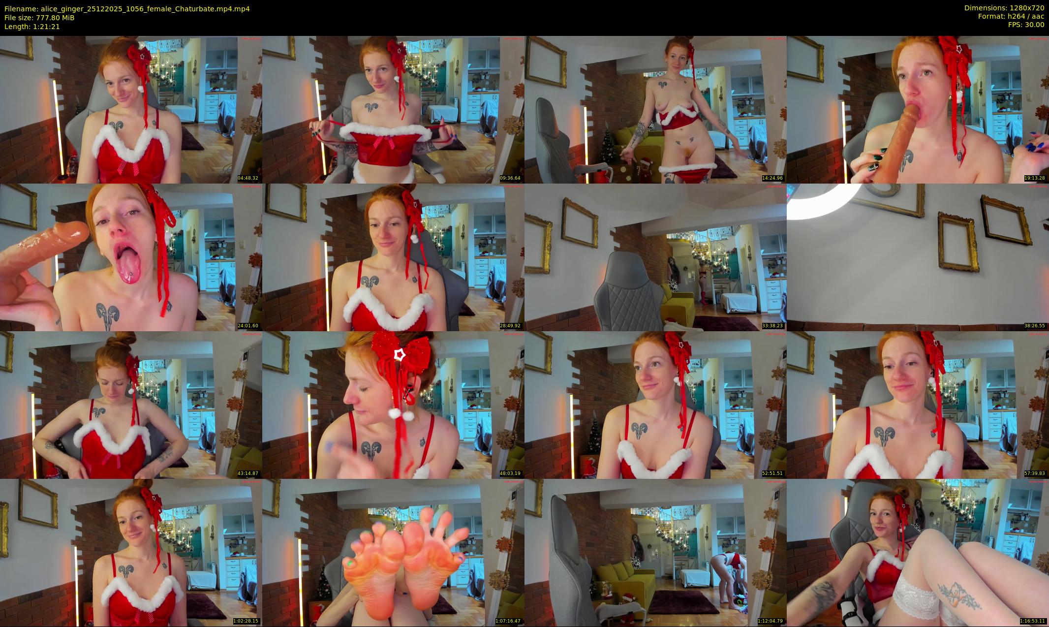 alice_ginger — 82 minute Chaturbate female cam show recording, 720p, Dec 25, 2025