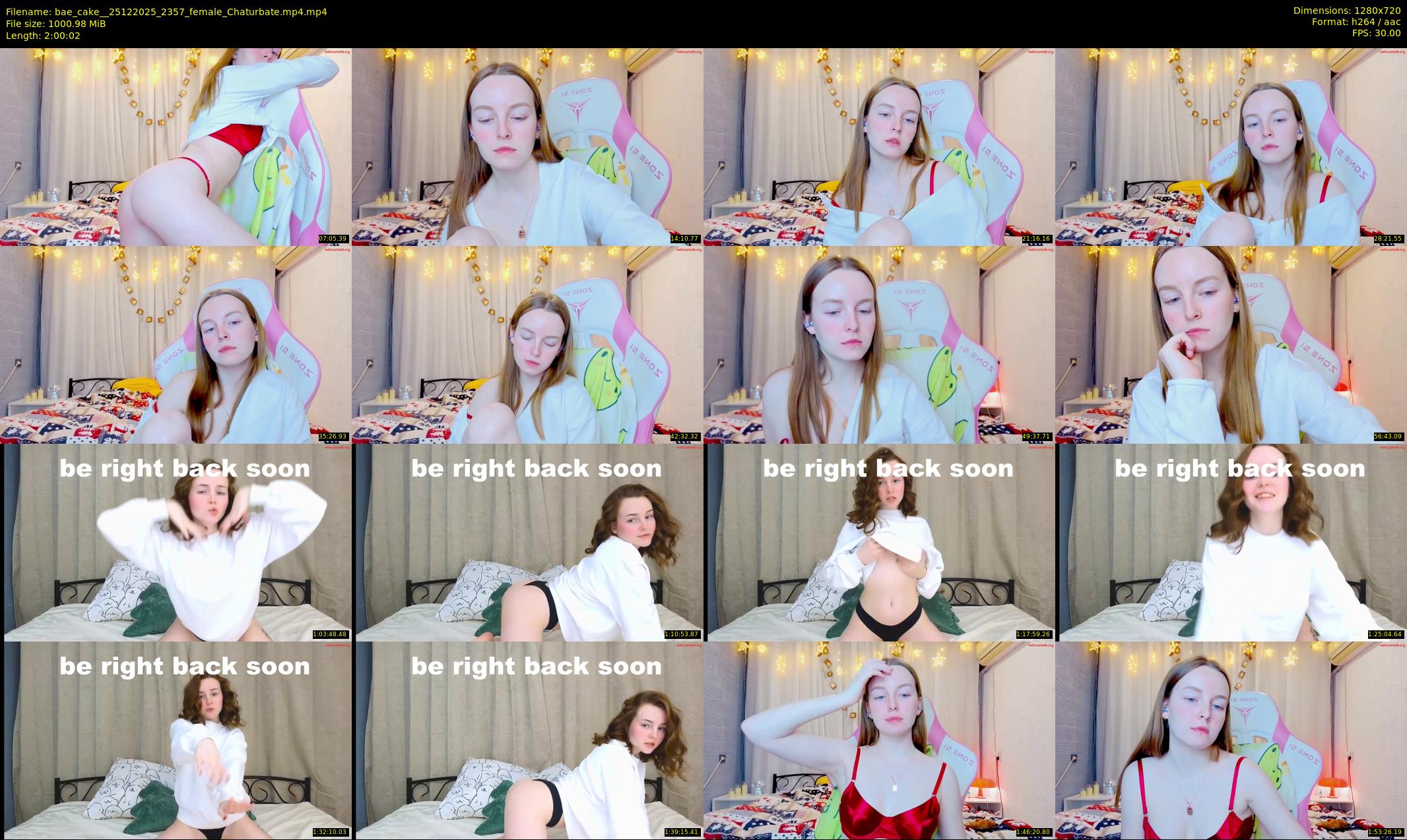 bae_cake_ — 121 minute Chaturbate female cam show recording, 720p, Dec 25, 2025