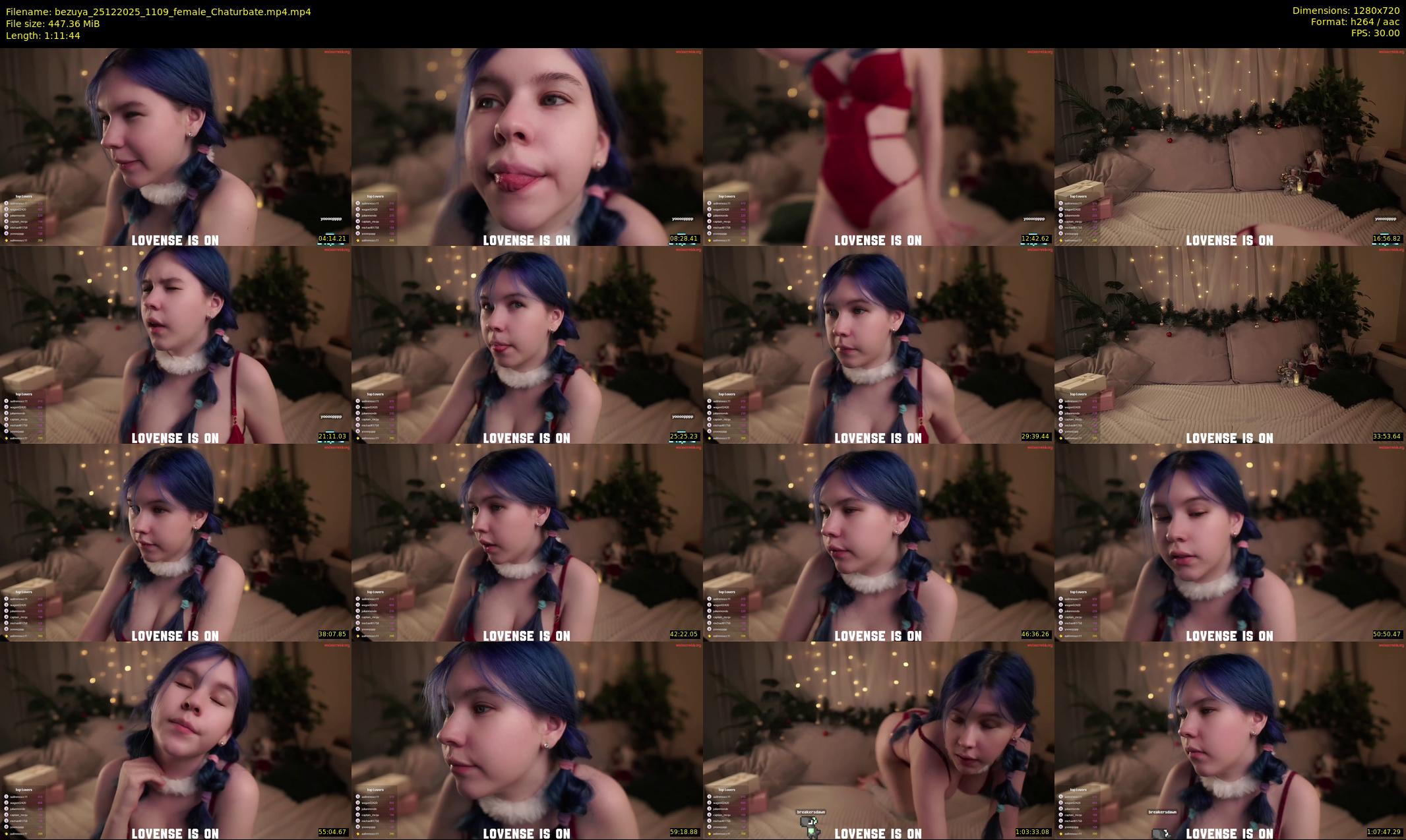 bezuya — 72 minute Chaturbate female cam show recording, 720p, Dec 25, 2025