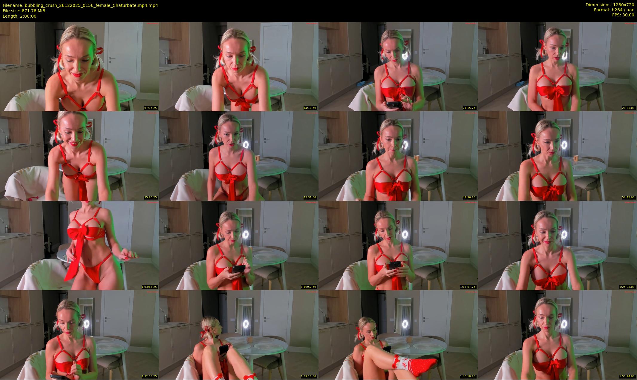 bubbling_crush — 120 minute Chaturbate female cam show recording, 720p, Dec 26, 2025