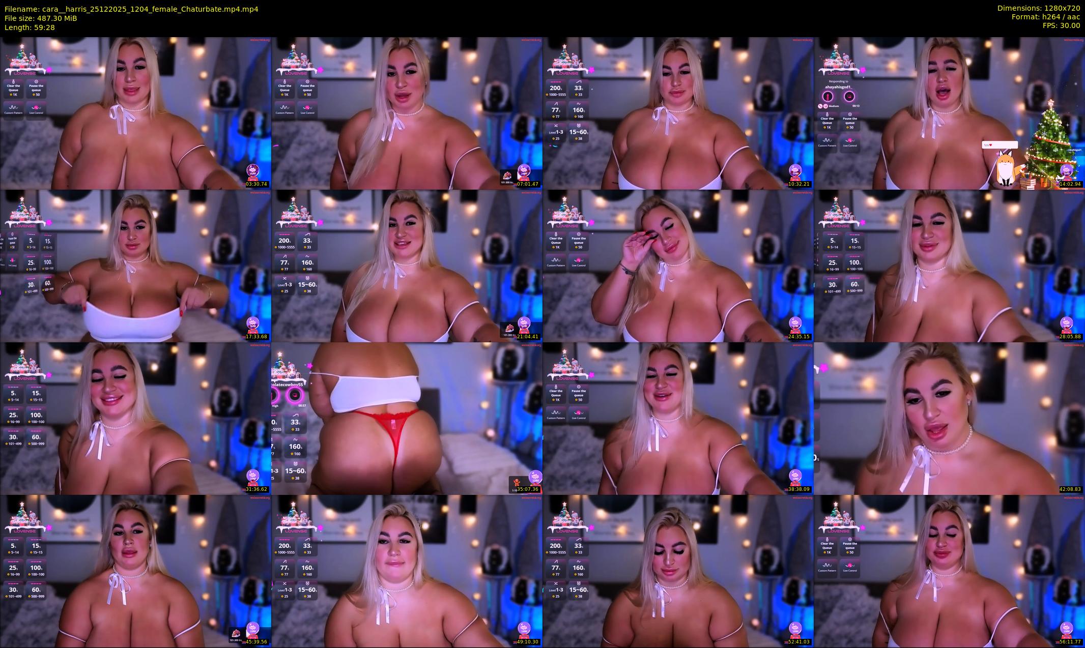 cara__harris — 60 minute Chaturbate female cam show recording, 720p, Dec 25, 2025