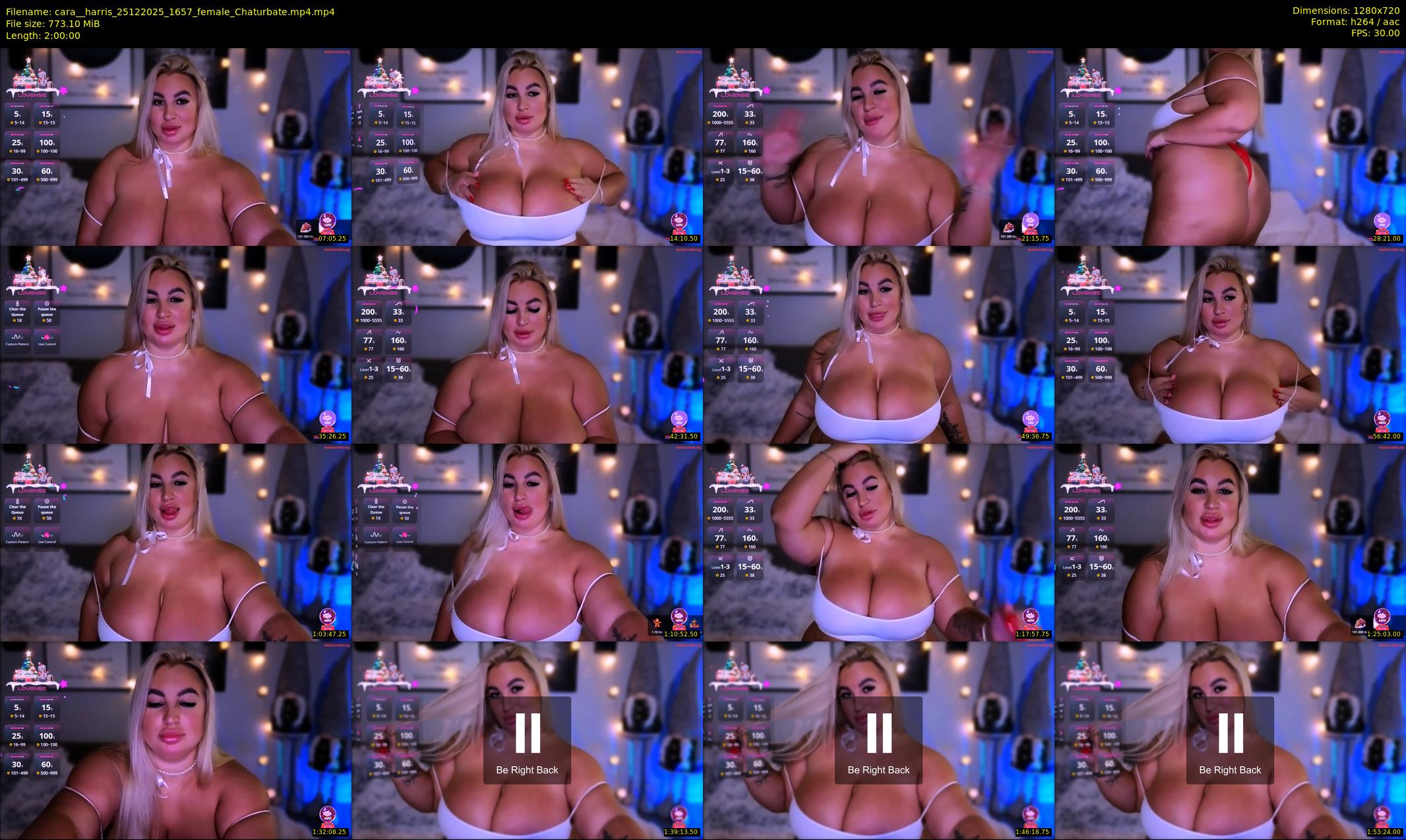 cara__harris — 120 minute Chaturbate female cam show recording, 720p, Dec 25, 2025
