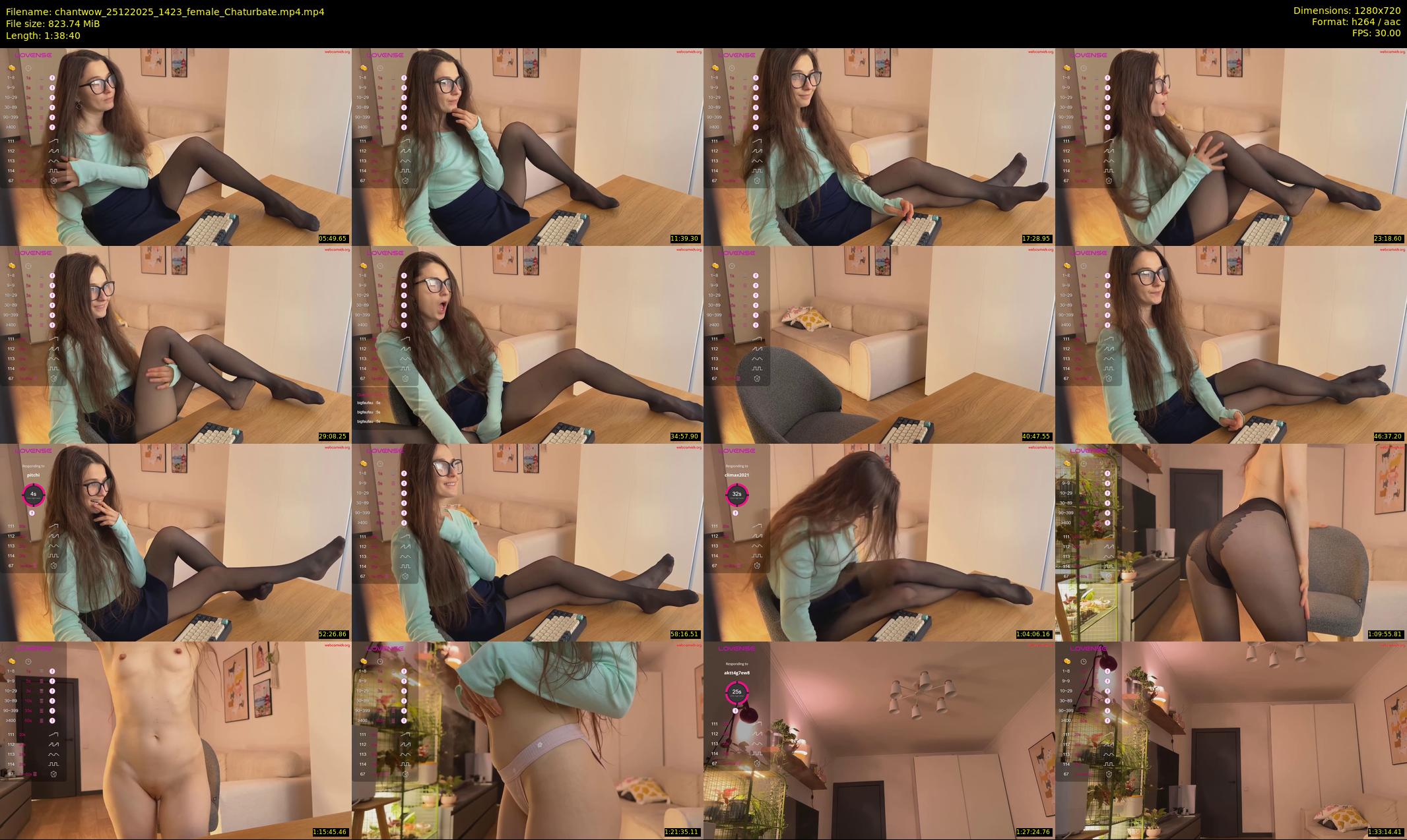 chantwow — 99 minute Chaturbate female cam show recording, 720p, Dec 25, 2025